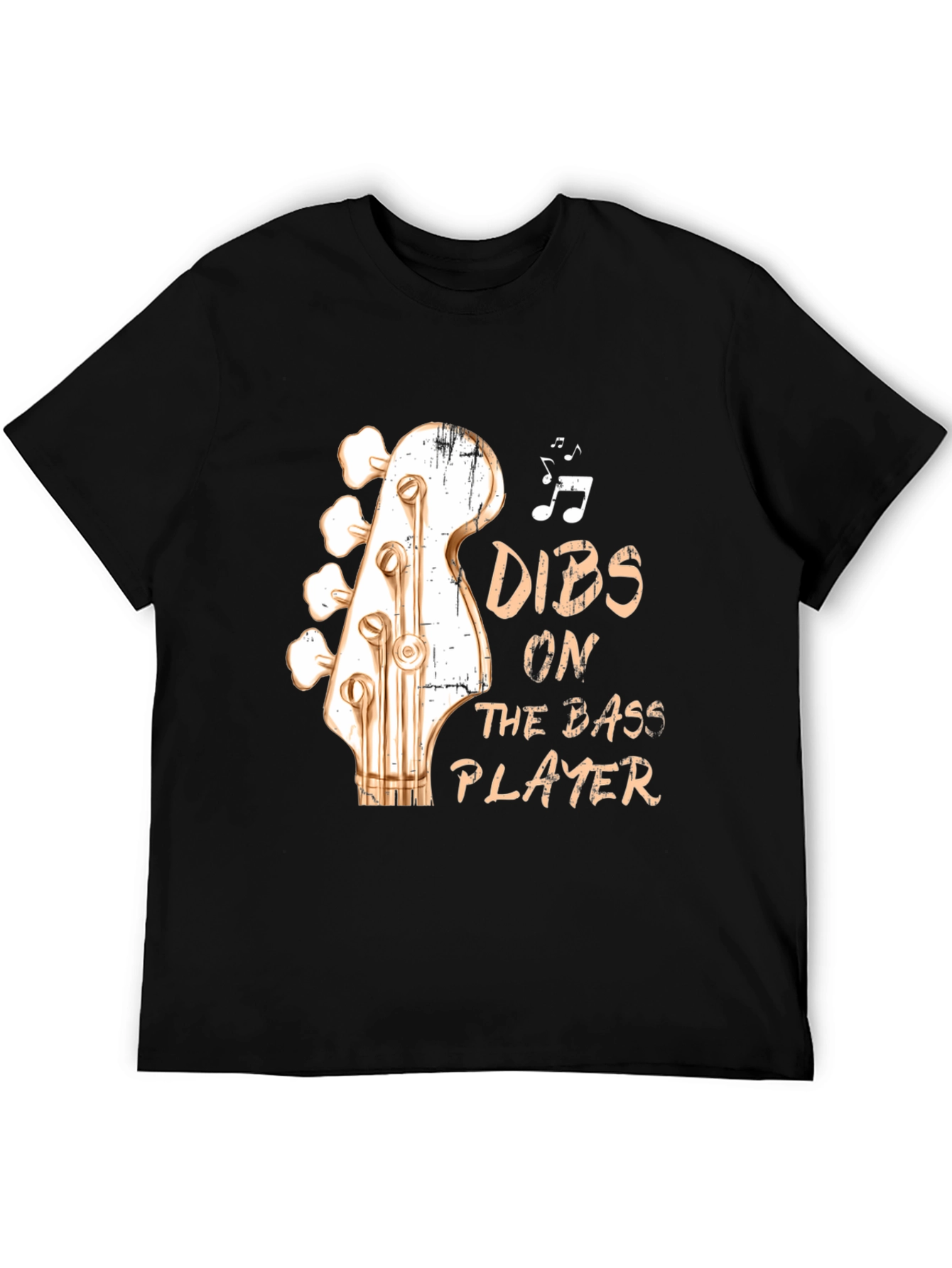 Dibs On The Bass Player Black Graphic Tee Shirt