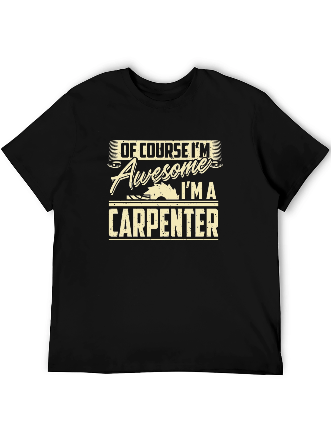 Awesome Carpenter T-Shirt - Black Cotton