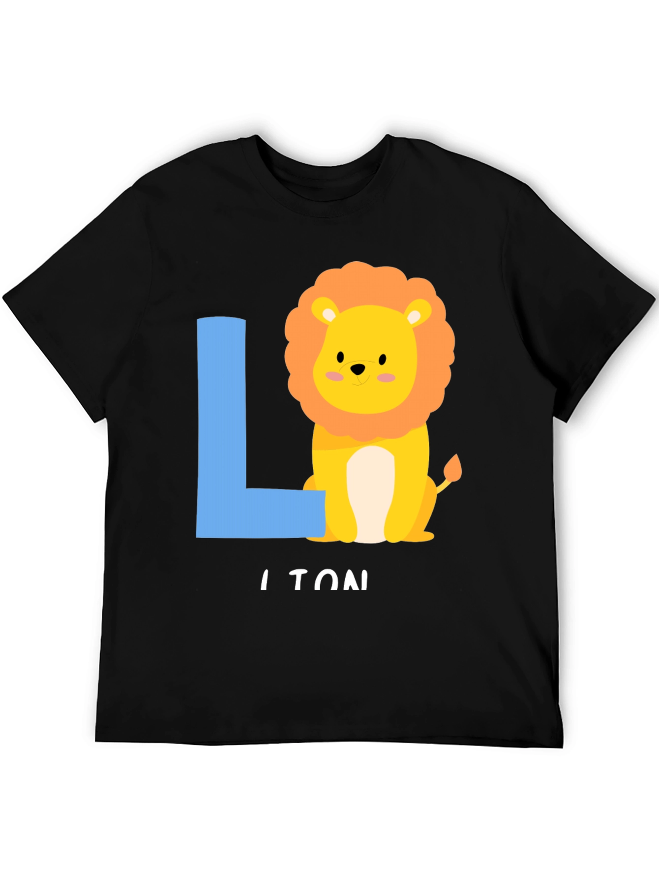 Lion Initial T-Shirt - Kids Alphabet Tee
