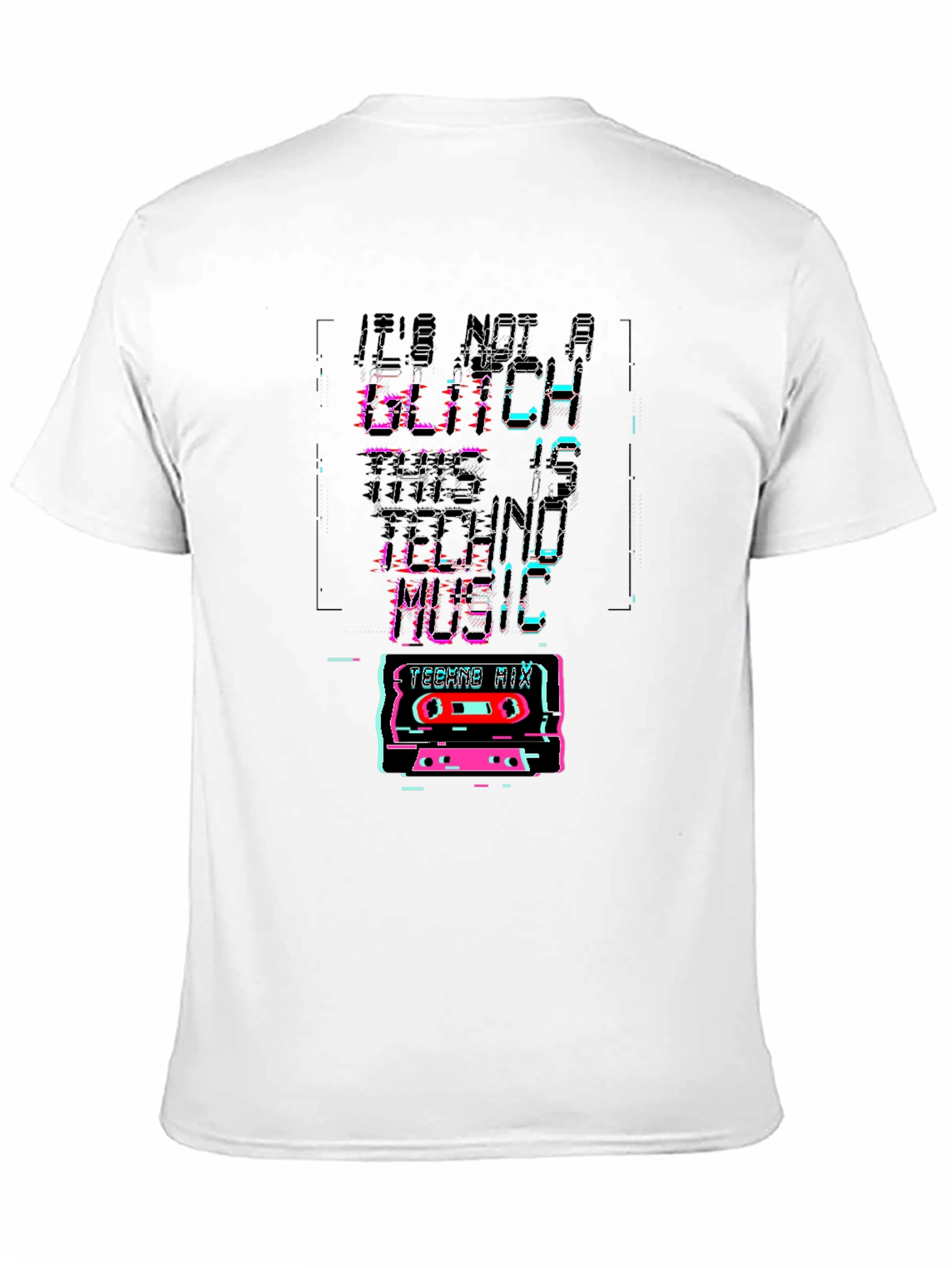 Retro Techno Music Glitch T-Shirt