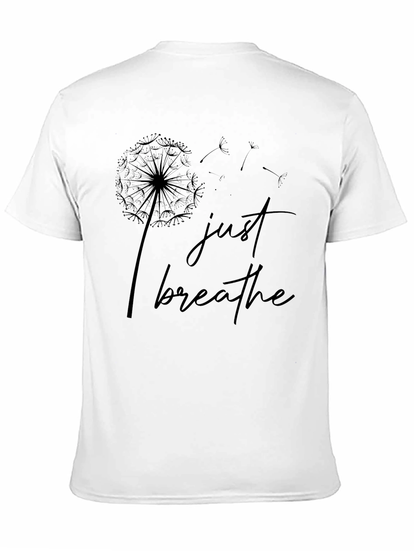 Just Breathe Dandelion Graphic T-Shirt - Relaxed Fit