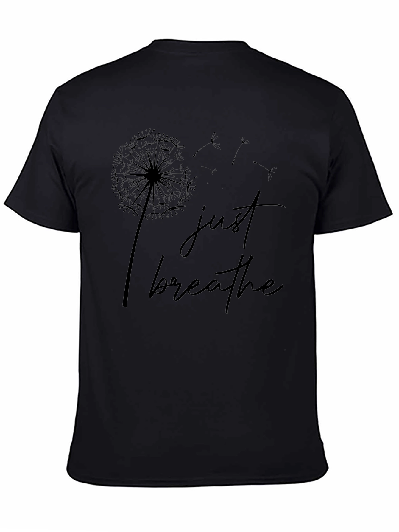 Just Breathe Dandelion Graphic T-Shirt - Relaxed Fit