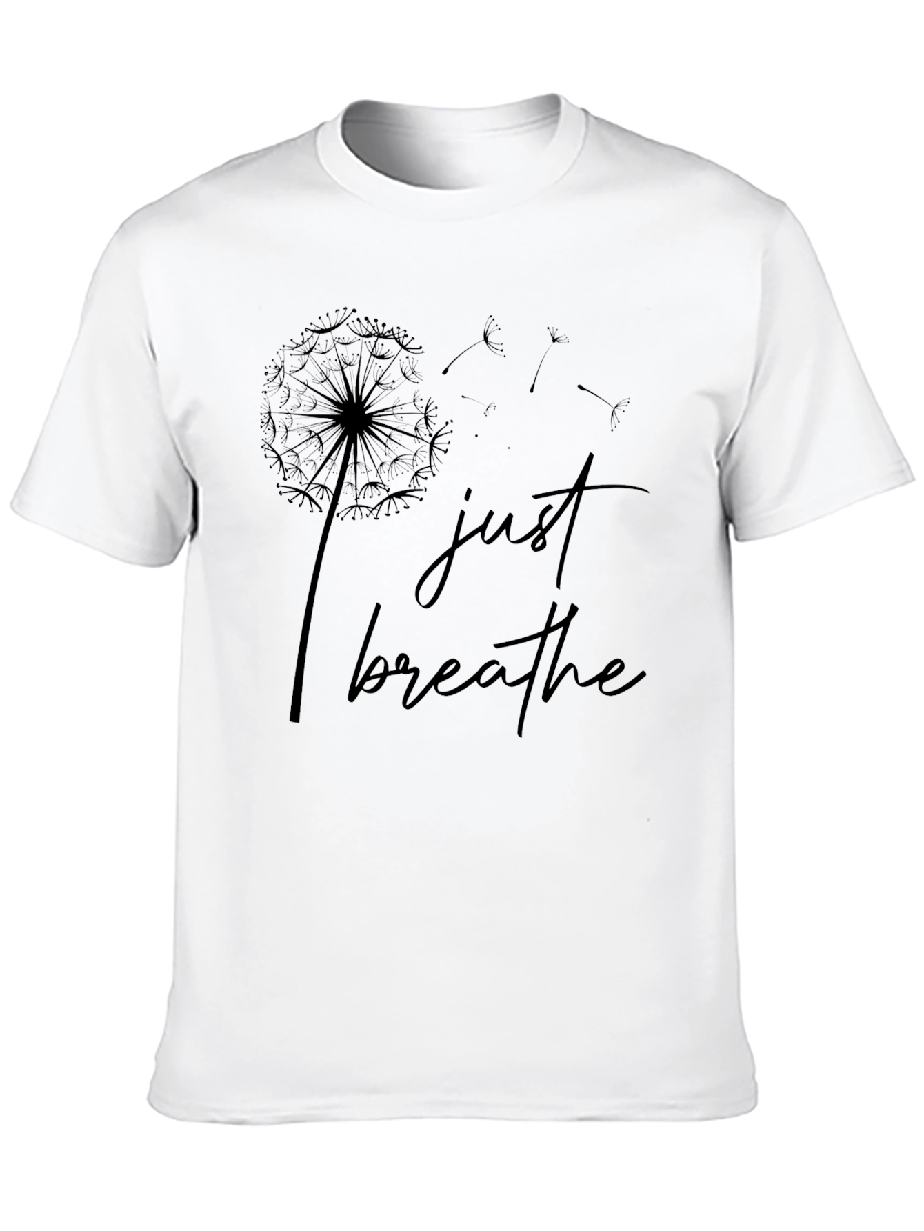Just Breathe Dandelion Graphic T-Shirt - Relaxed Fit