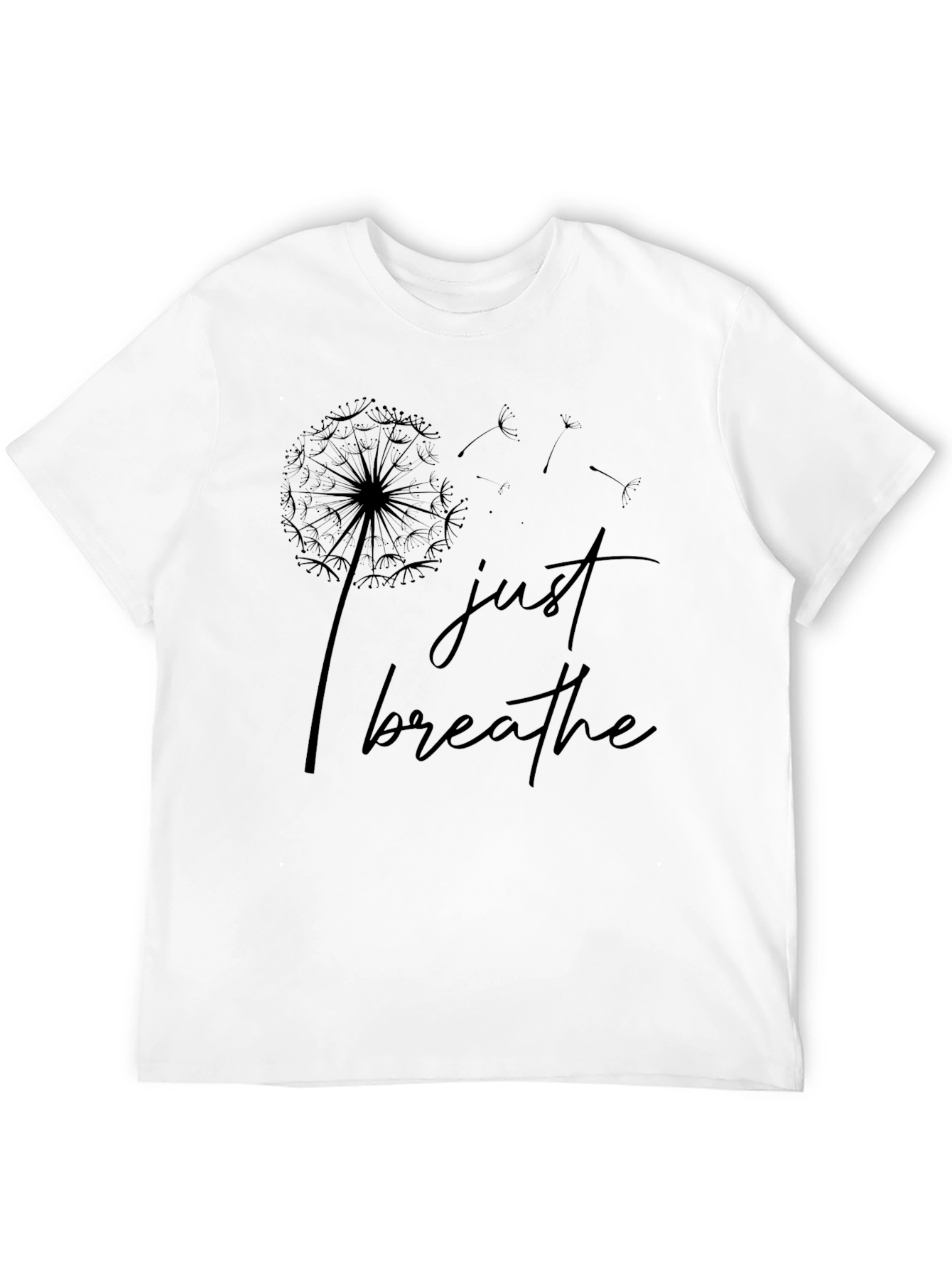 Just Breathe Dandelion Graphic T-Shirt - Relaxed Fit