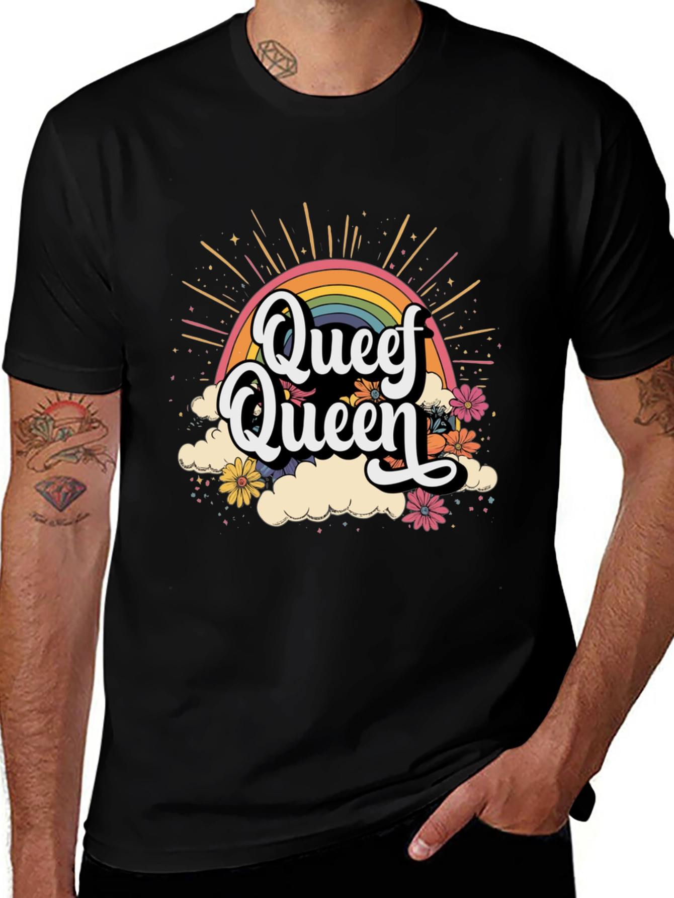 Queef Queen Rainbow Graphic Tee