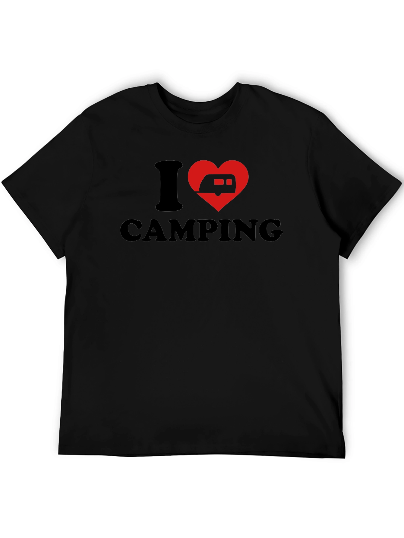 I Heart Camping T-Shirt - Black
