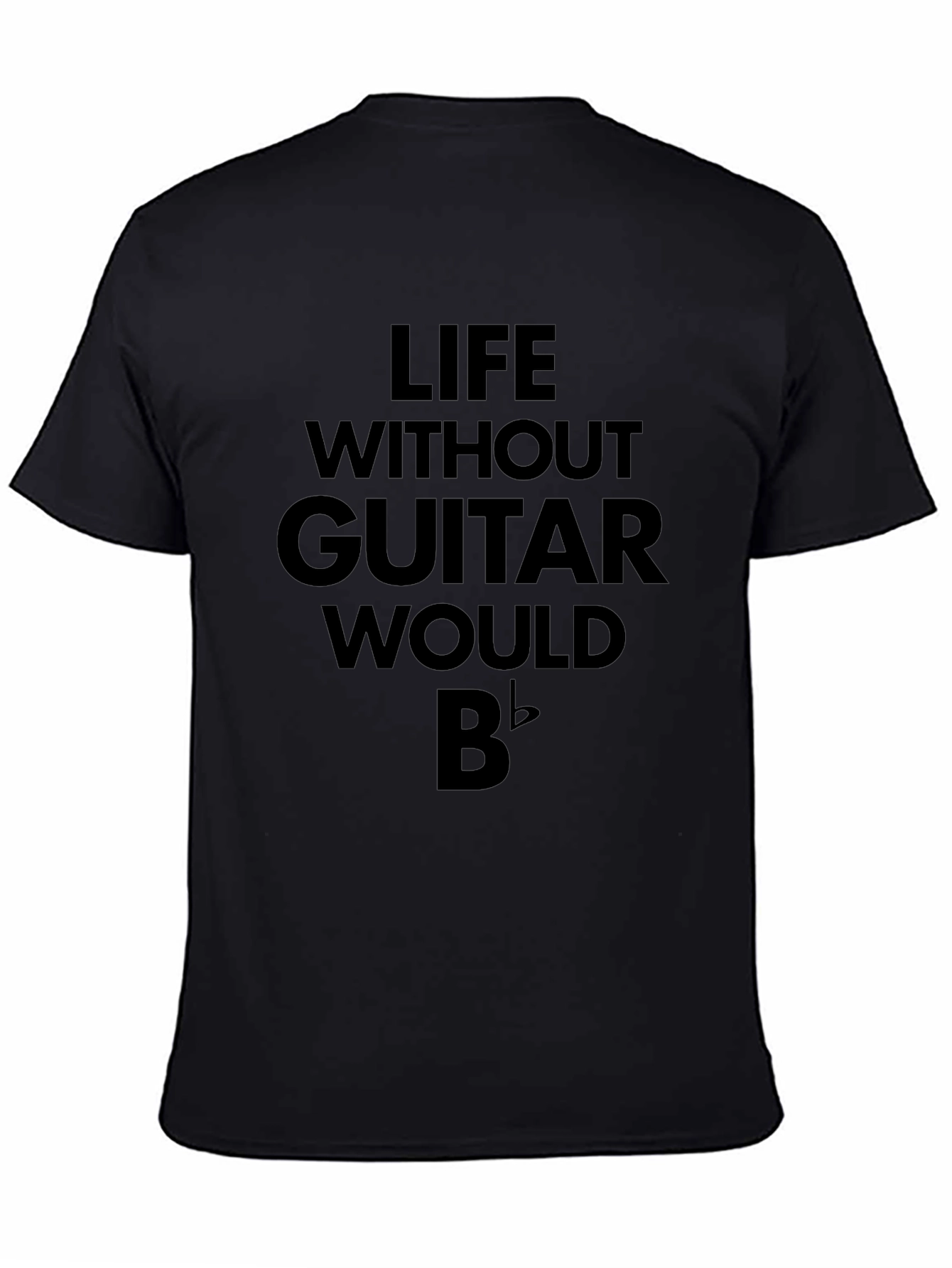Life Without Guitar Black Graphic Tee