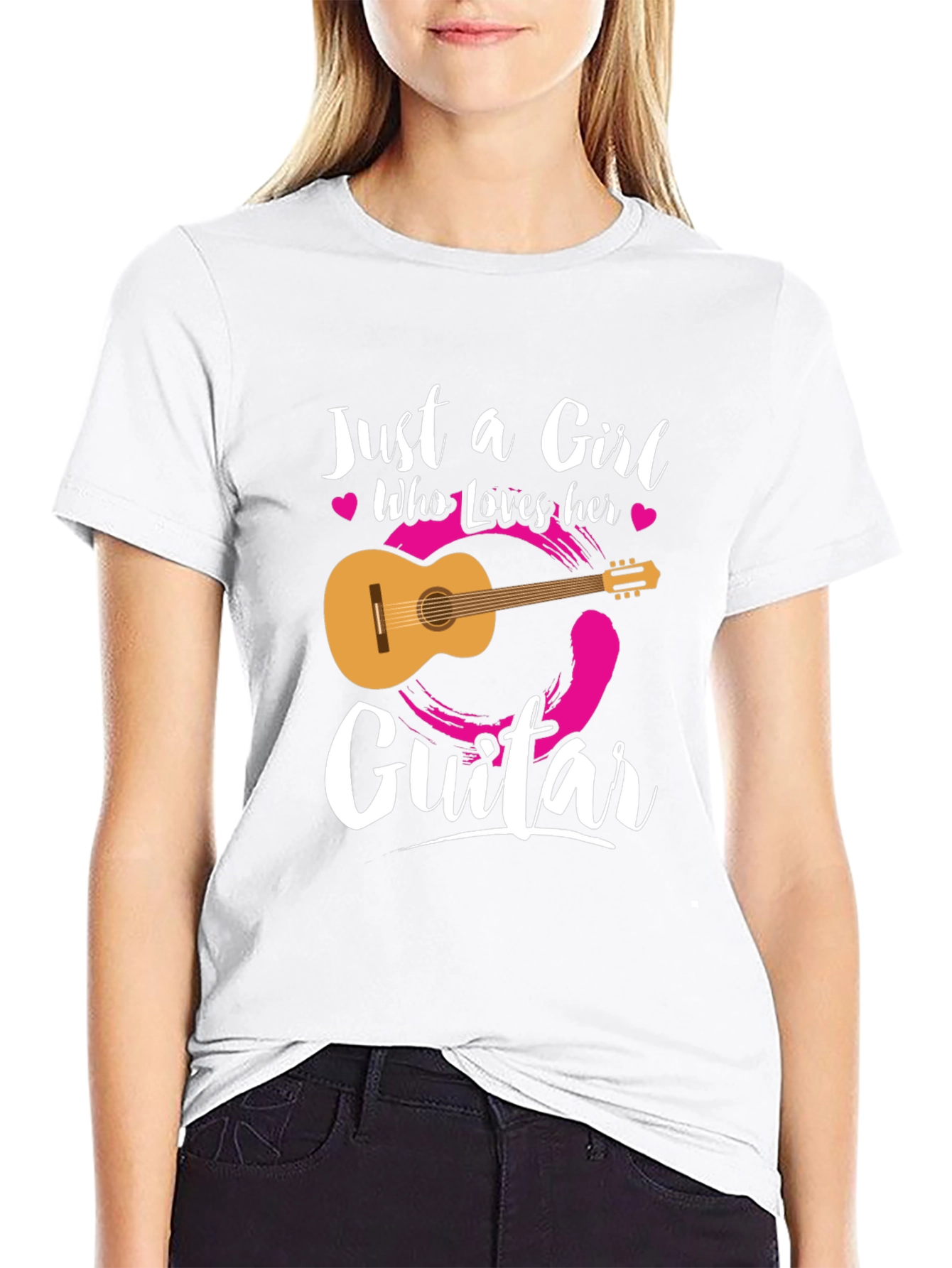Just a Girl Who Loves Her Guitar T-Shirt