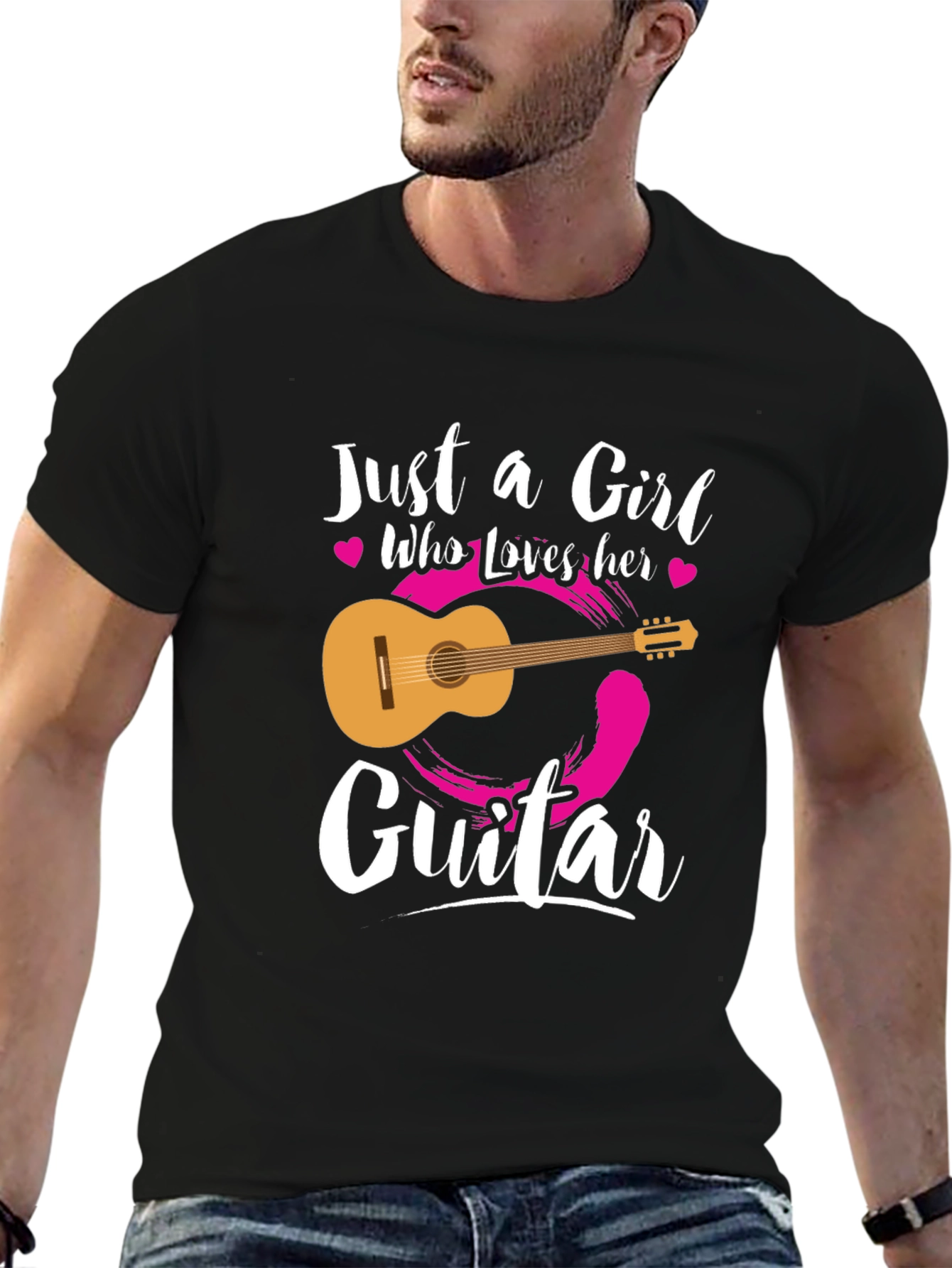 Just a Girl Who Loves Her Guitar T-Shirt