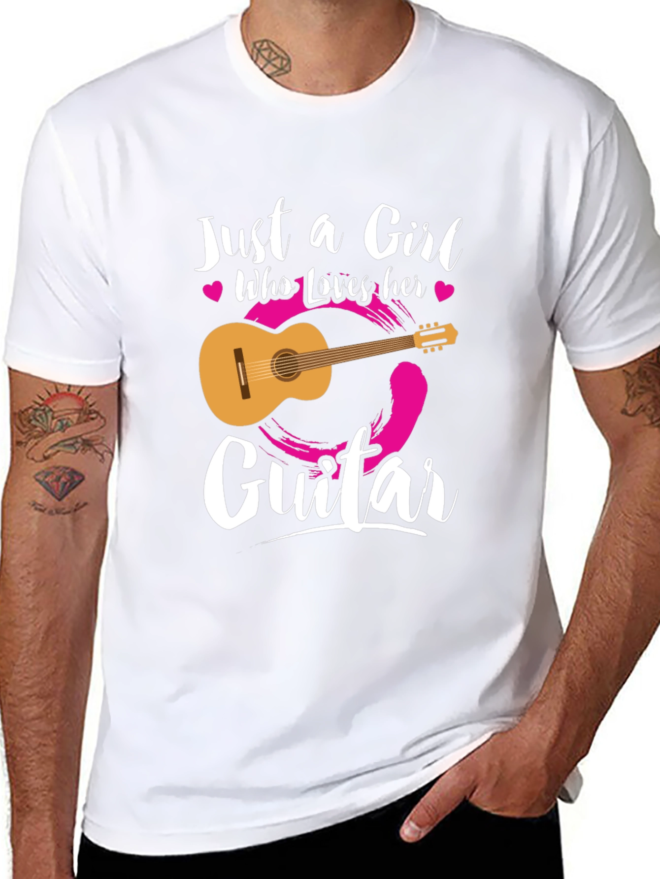 Just a Girl Who Loves Her Guitar T-Shirt