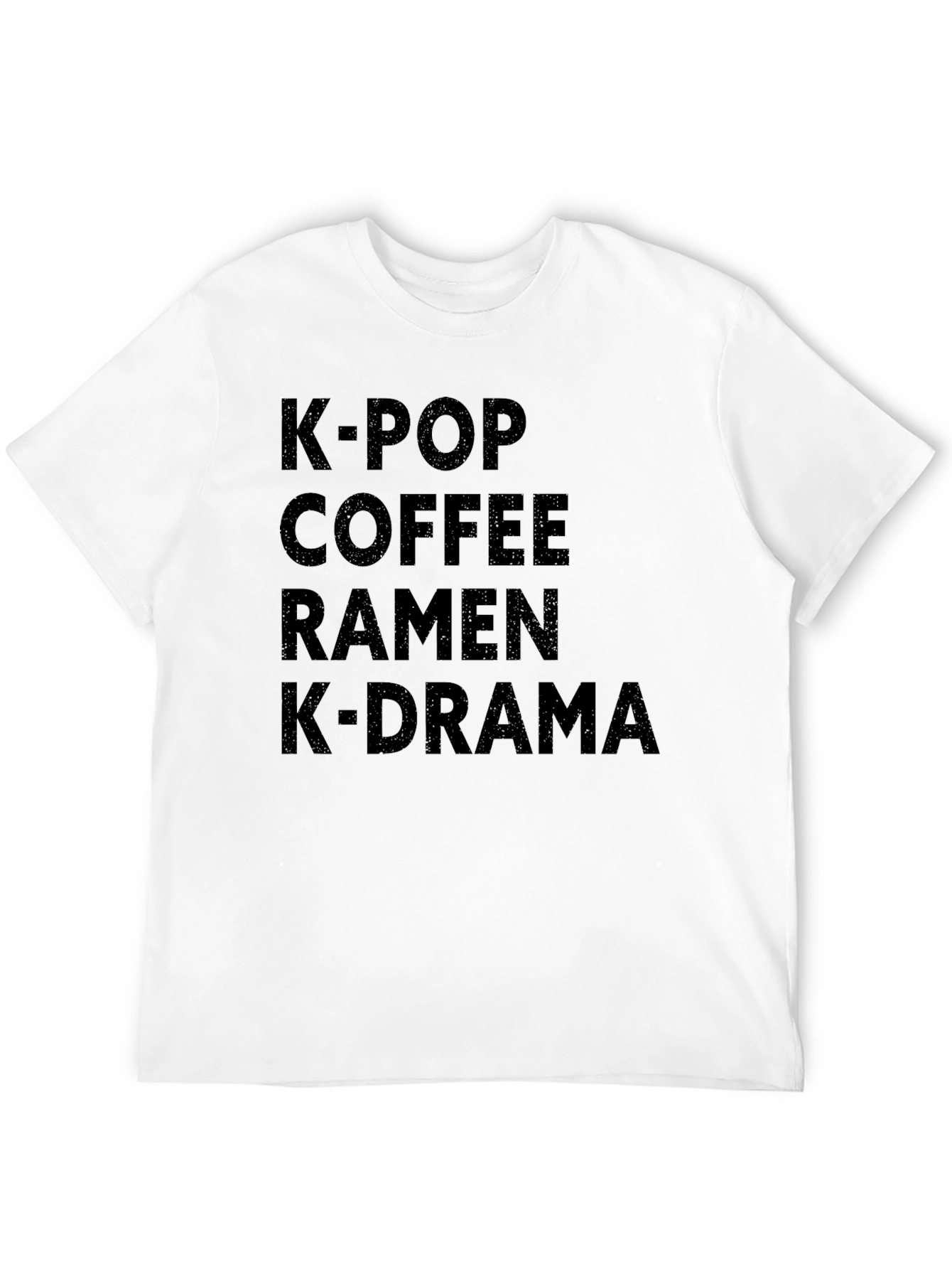 K-Pop Coffee Ramen K-Drama Black Tee