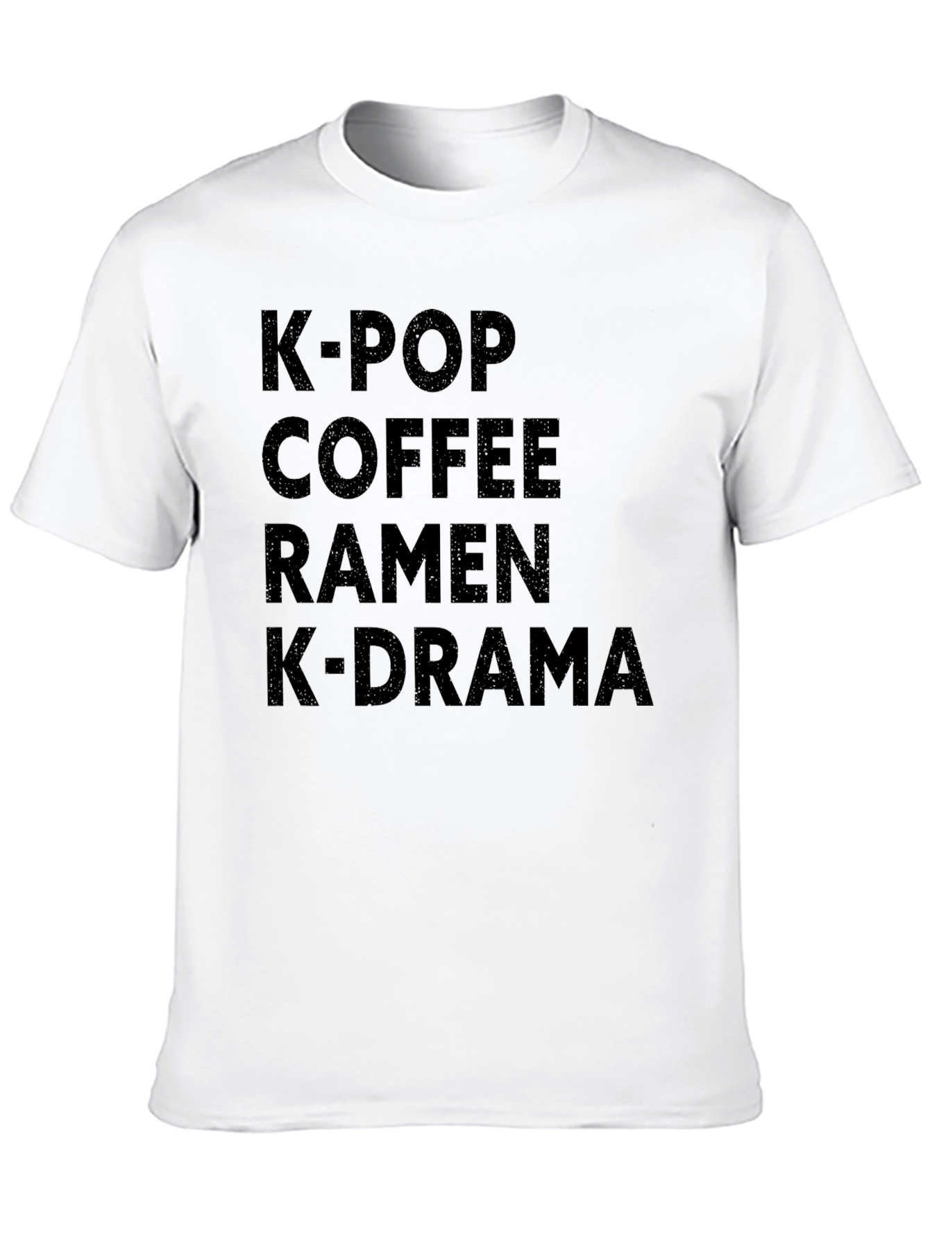 K-Pop Coffee Ramen K-Drama Black Tee