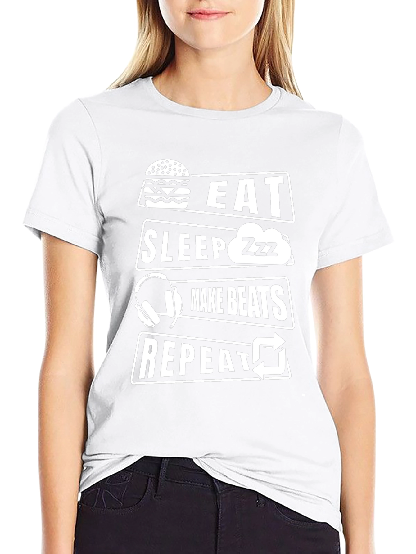 Eat Sleep Make Beats Repeat Graphic Tee