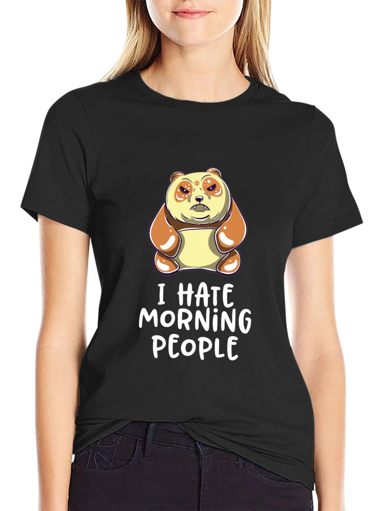 I Hate Morning People Panda T-Shirt