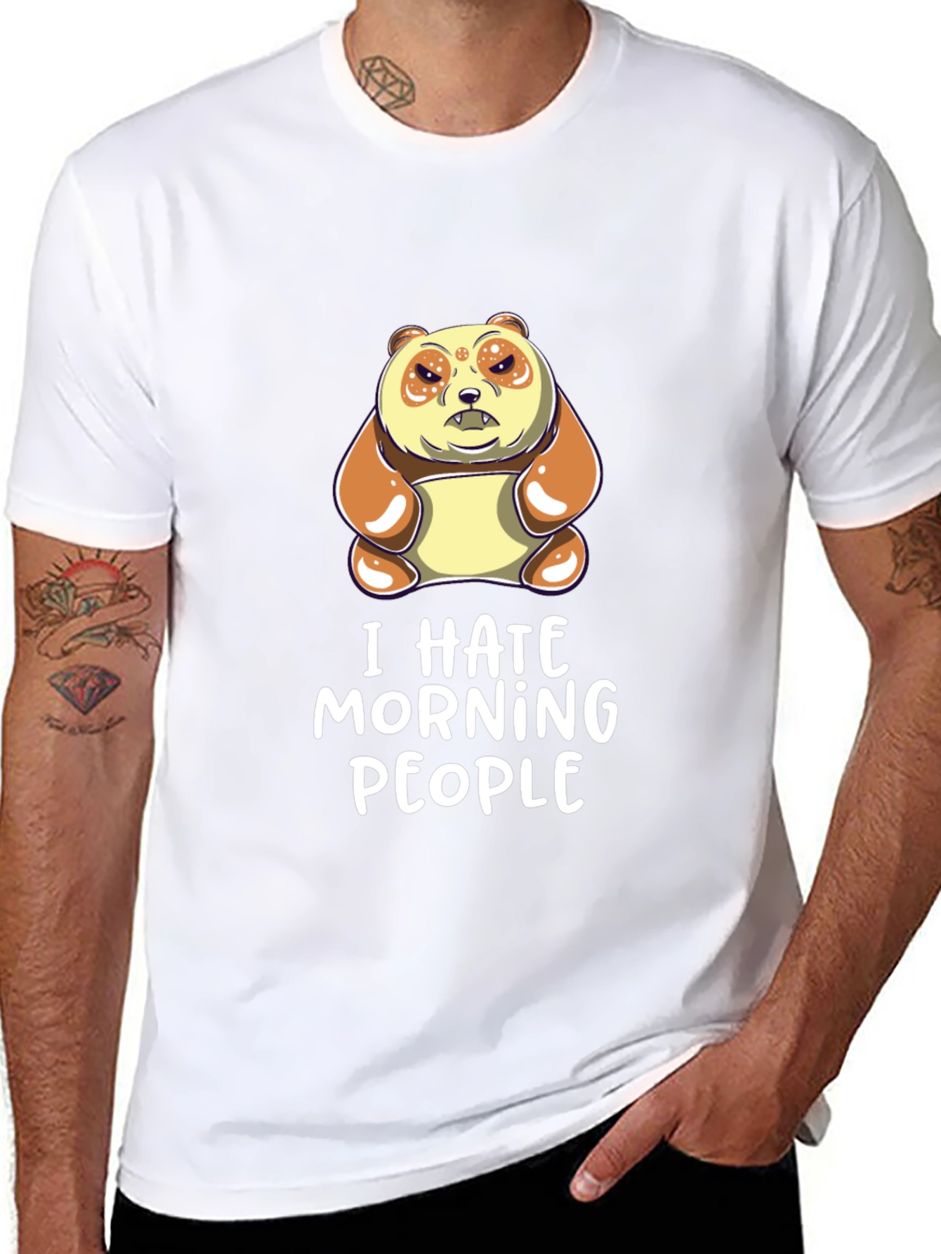I Hate Morning People Panda T-Shirt