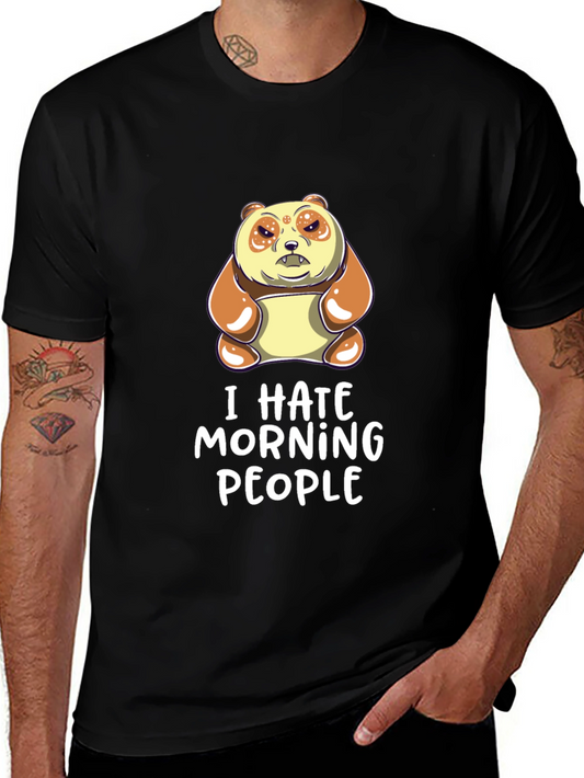 I Hate Morning People Panda T-Shirt
