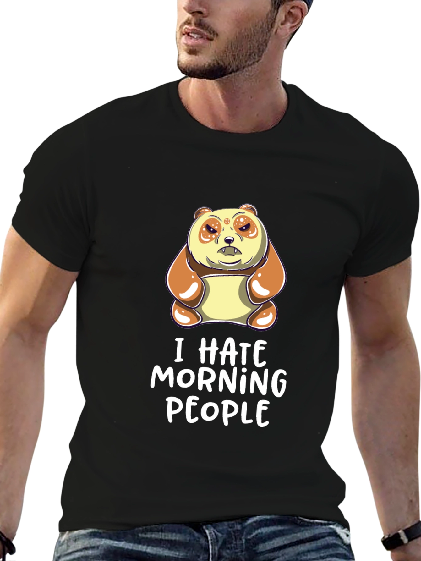 I Hate Morning People Panda T-Shirt