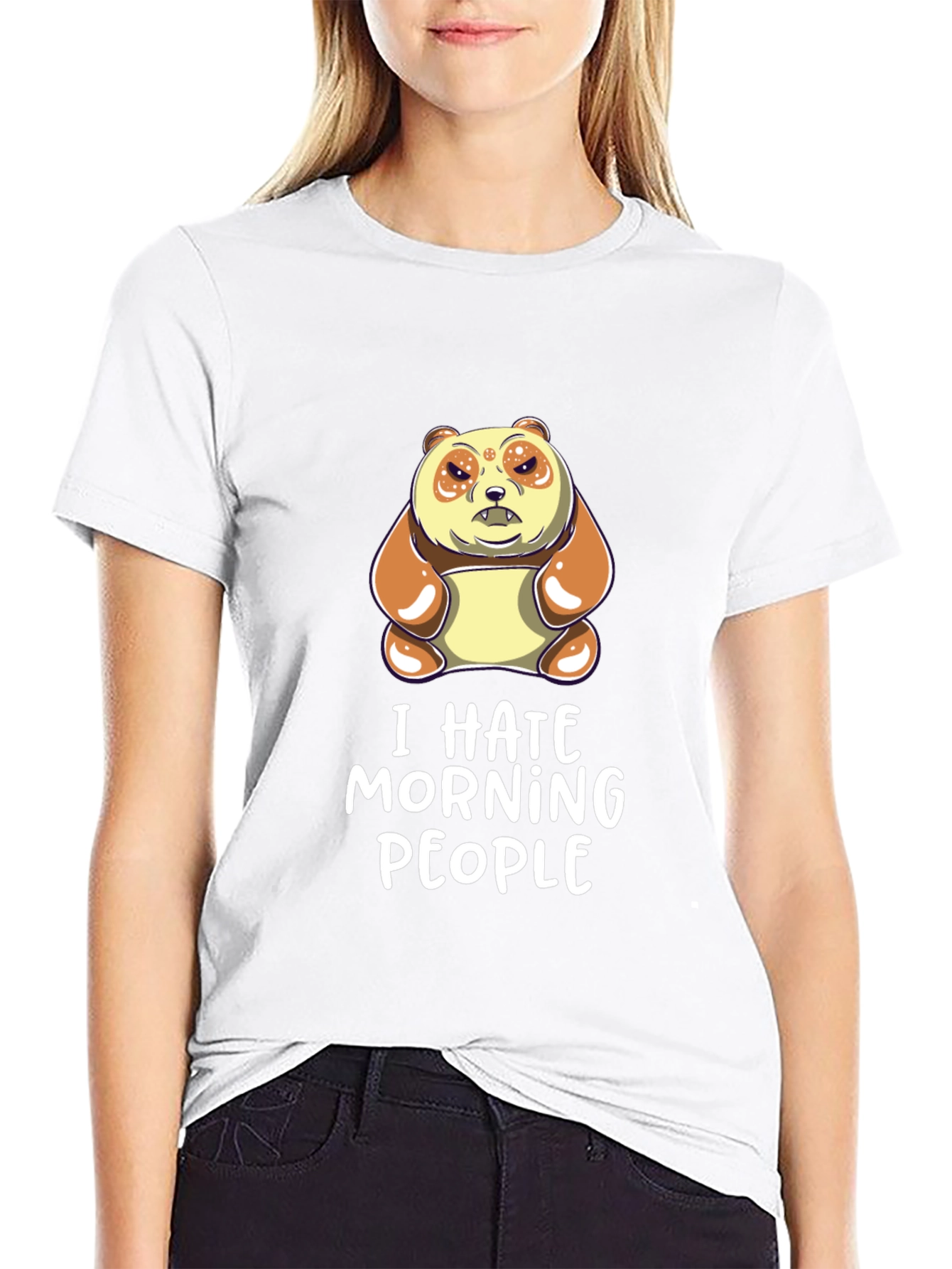 I Hate Morning People Panda T-Shirt