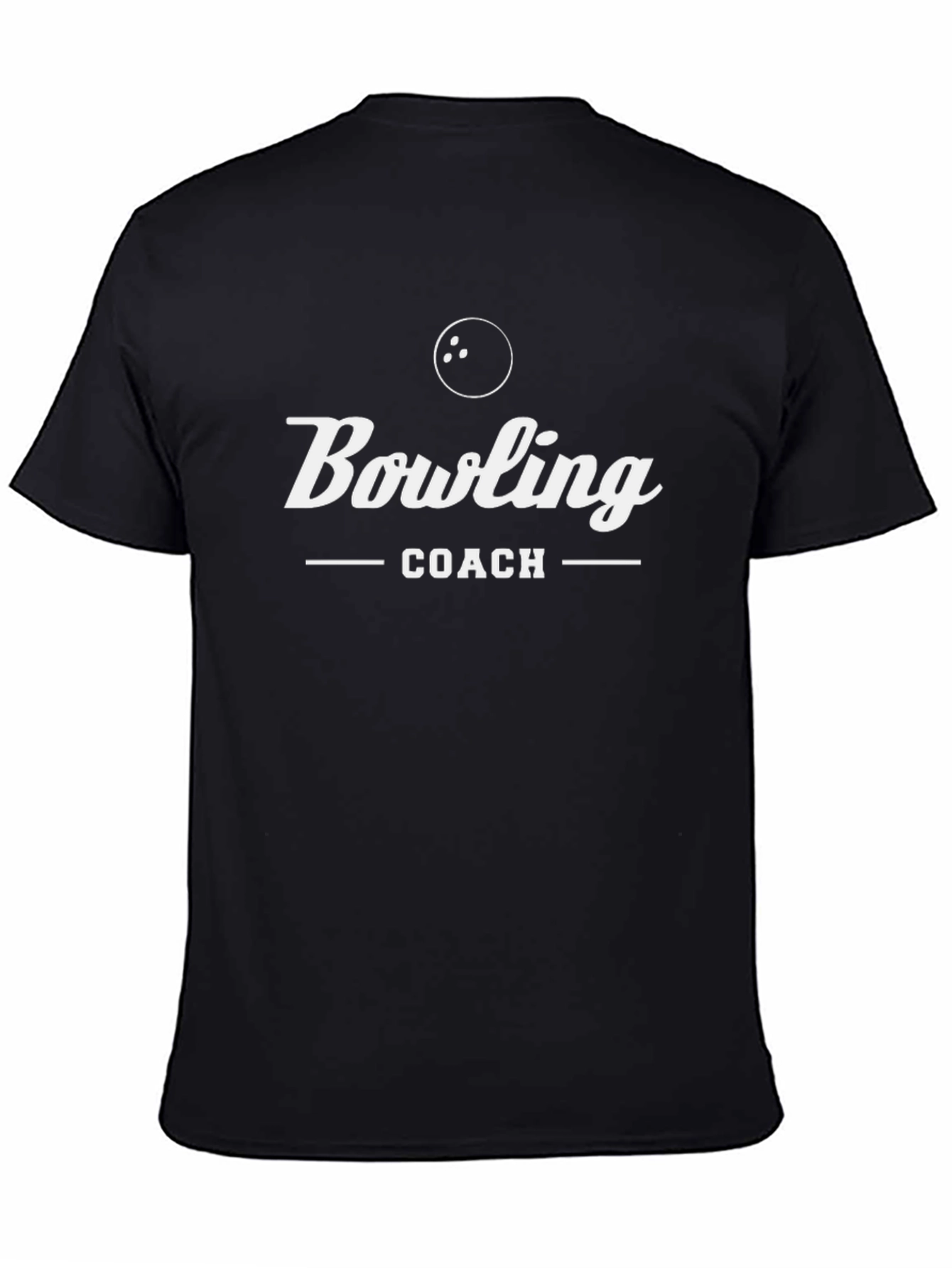 Bowling Coach T-Shirt - Black Graphic Tee