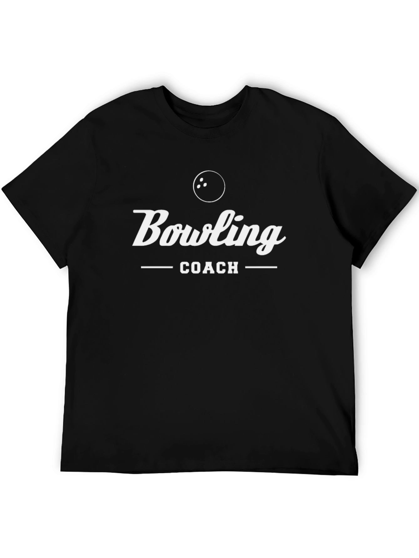 Bowling Coach T-Shirt - Black Graphic Tee