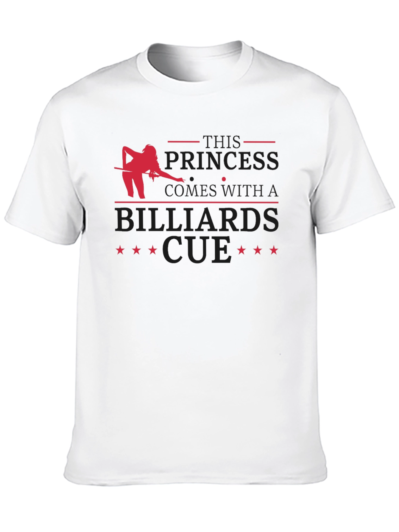 Billiards Princess Cue T-Shirt - Black