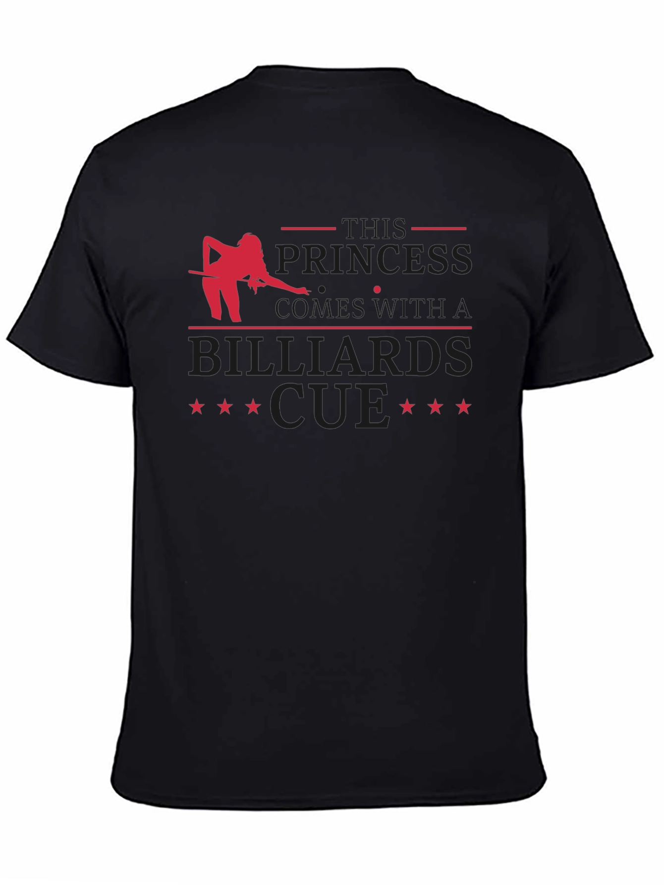 Billiards Princess Cue T-Shirt - Black