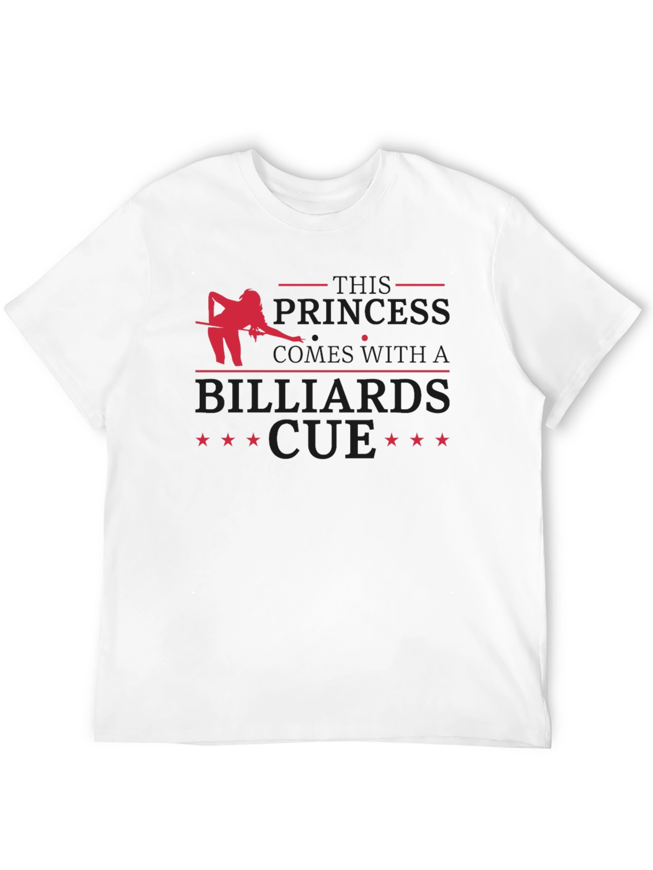 Billiards Princess Cue T-Shirt - Black
