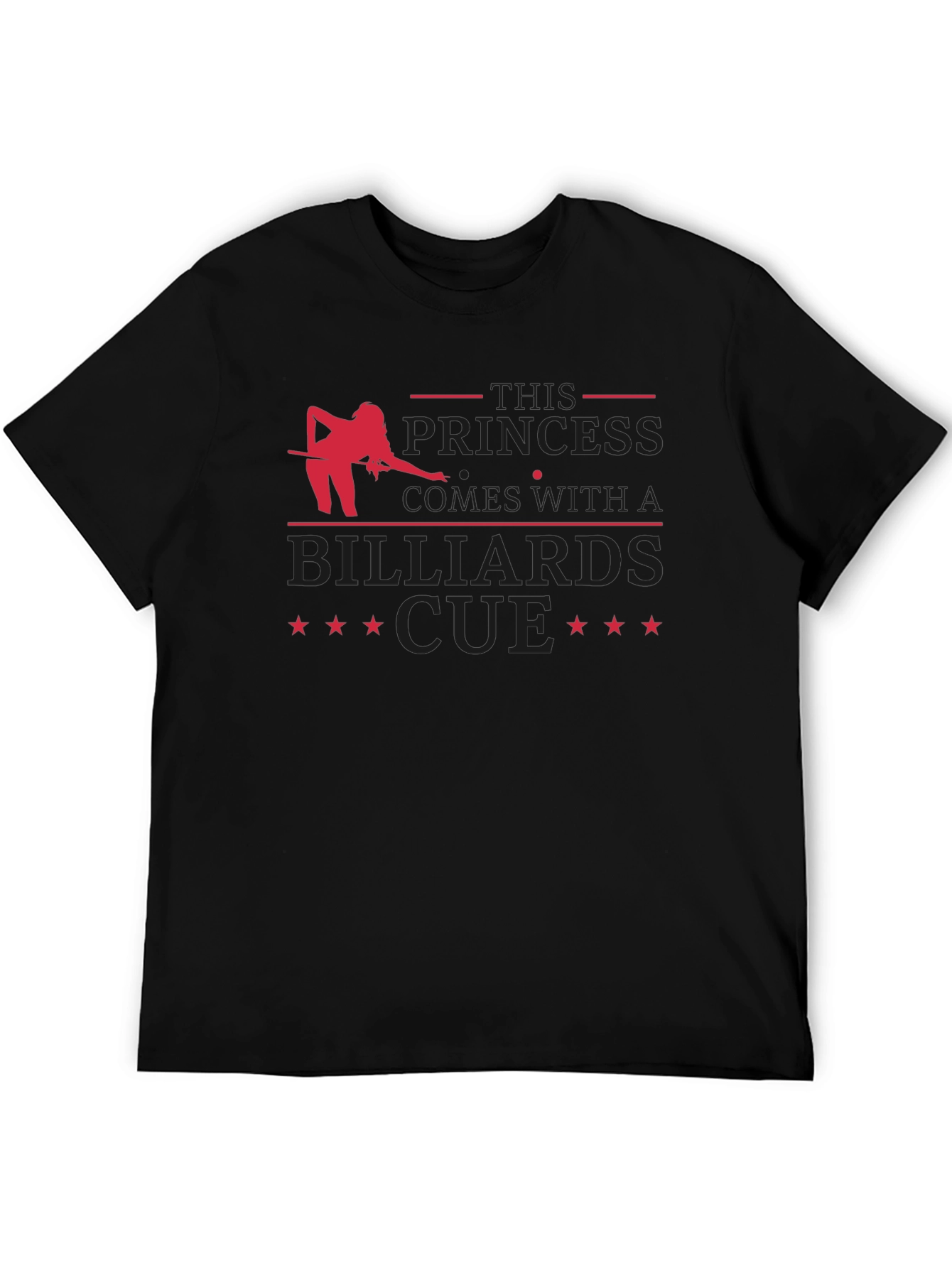 Billiards Princess Cue T-Shirt - Black