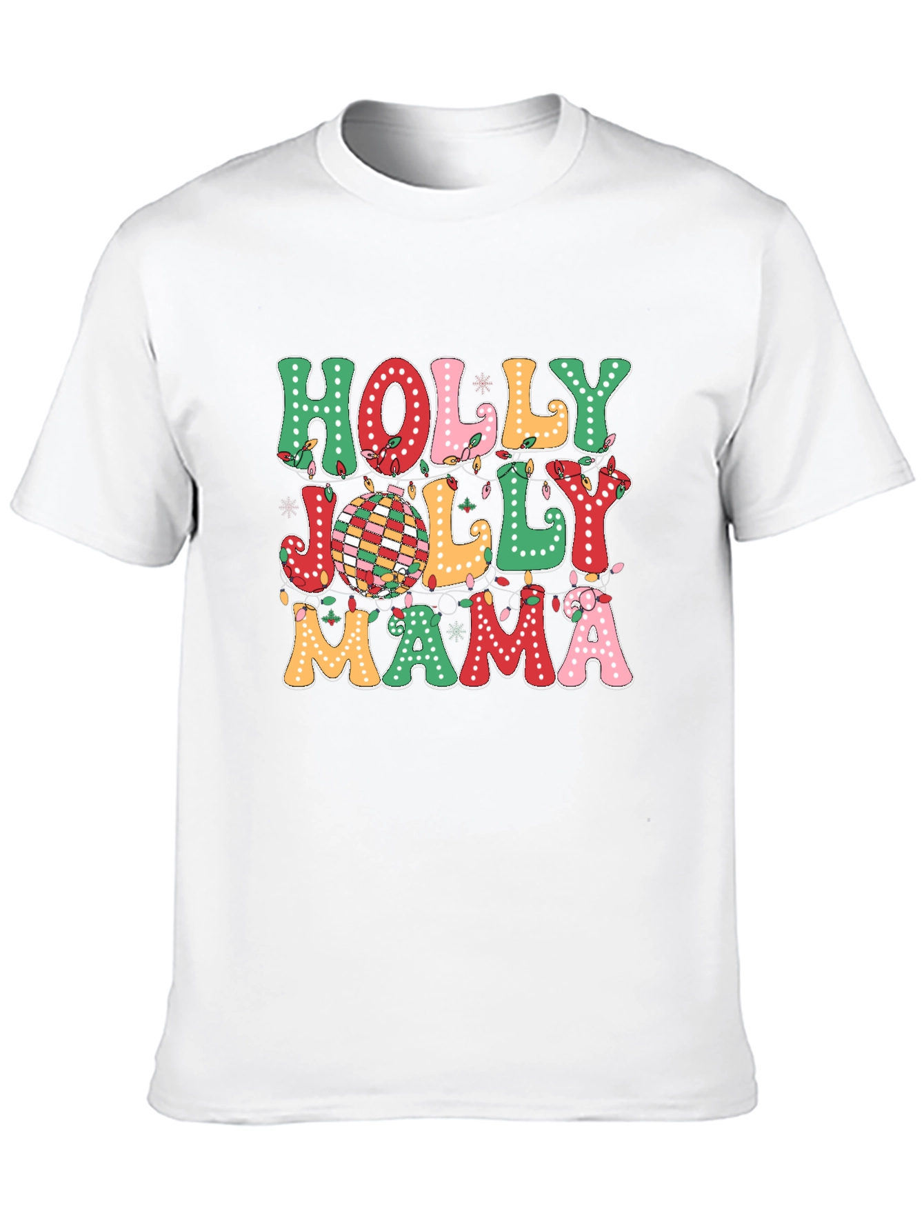 Holly Jolly Mama Christmas T-Shirt