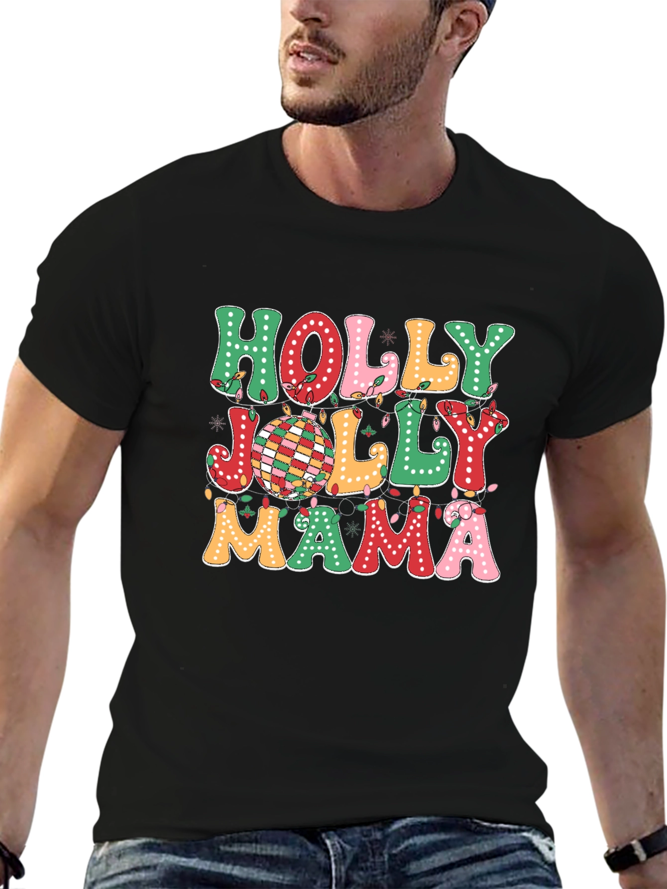 Holly Jolly Mama Christmas T-Shirt