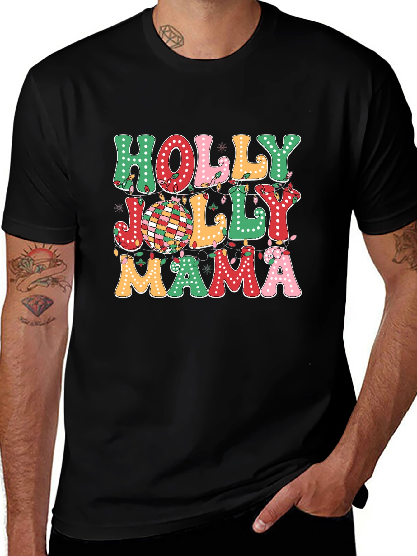Holly Jolly Mama Christmas T-Shirt