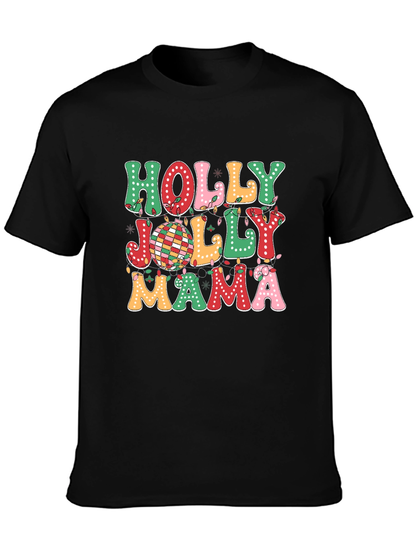 Holly Jolly Mama Christmas T-Shirt