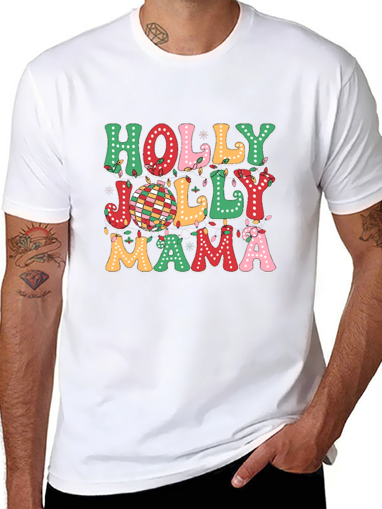 Holly Jolly Mama Christmas T-Shirt