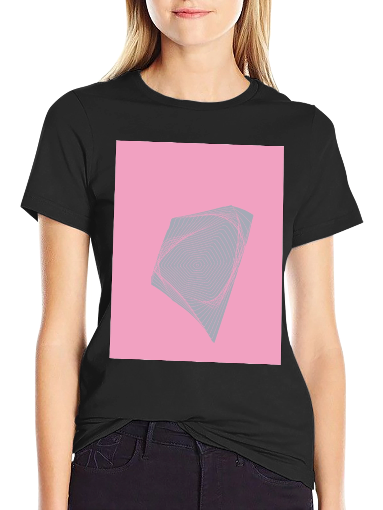 Abstract Graphic Tee - Modern Geometric Design T-Shirt