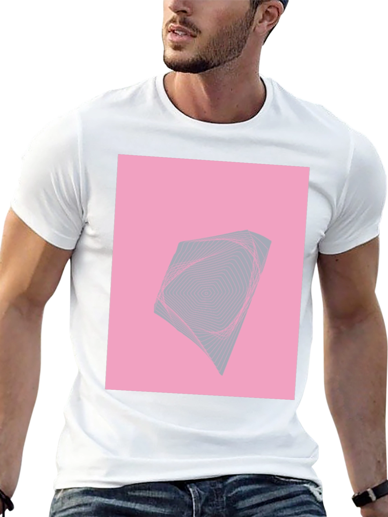 Abstract Graphic Tee - Modern Geometric Design T-Shirt