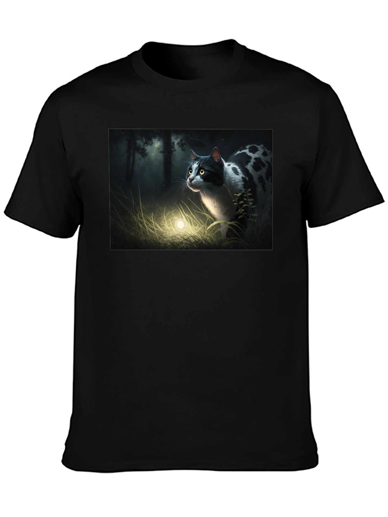 Mystic Cat Black T-Shirt