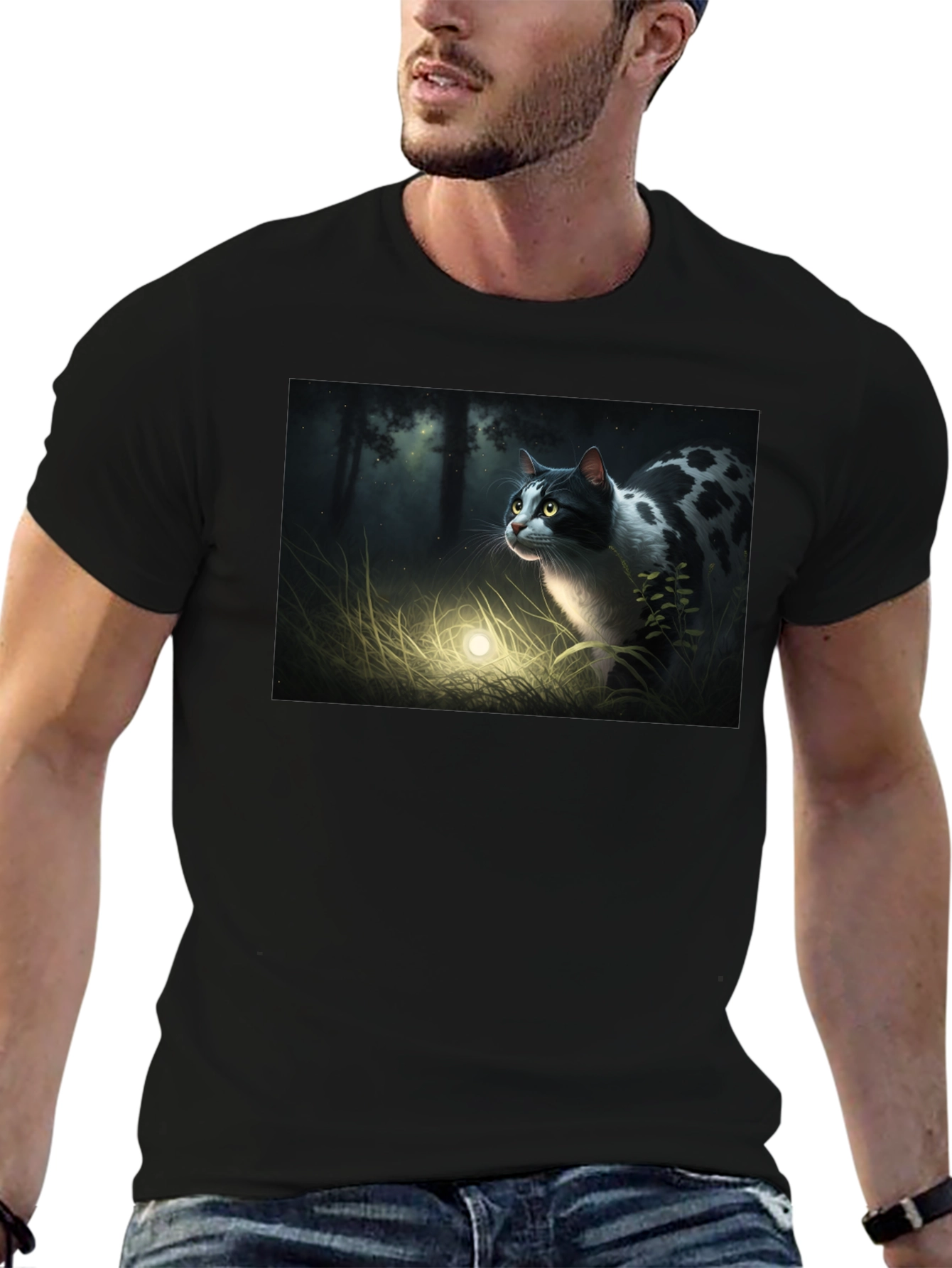 Mystic Cat Black T-Shirt