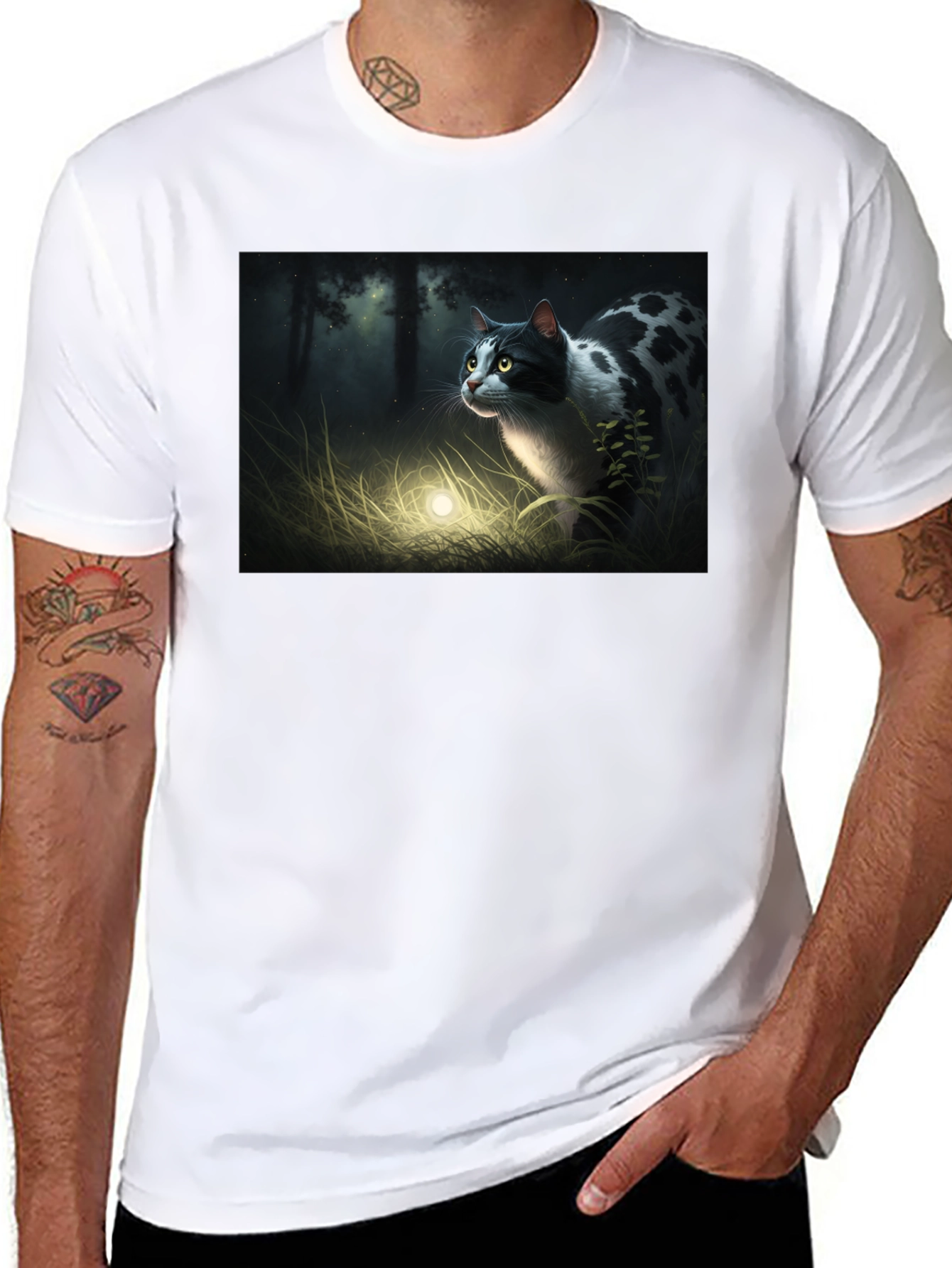 Mystic Cat Black T-Shirt