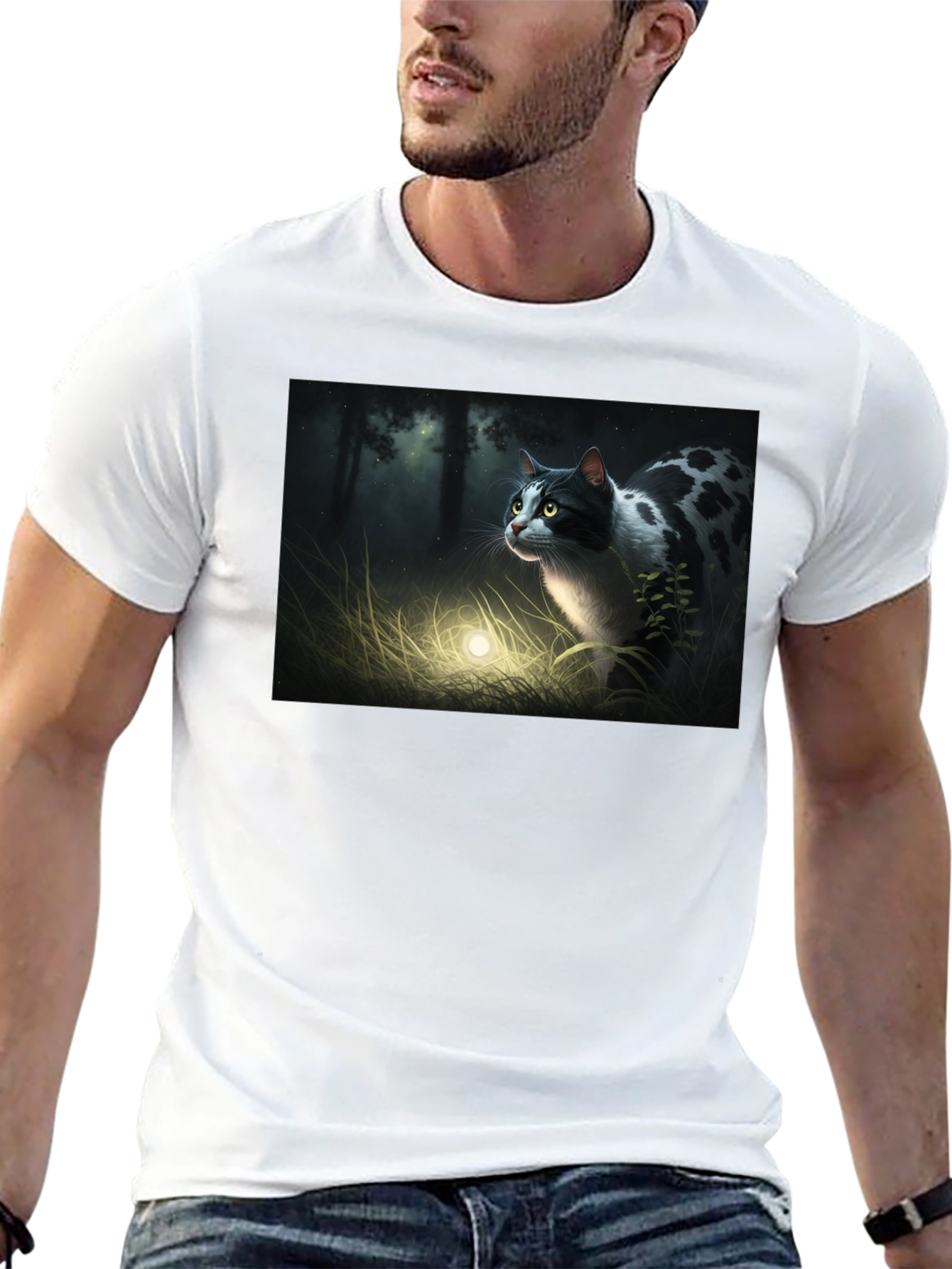 Mystic Cat Black T-Shirt