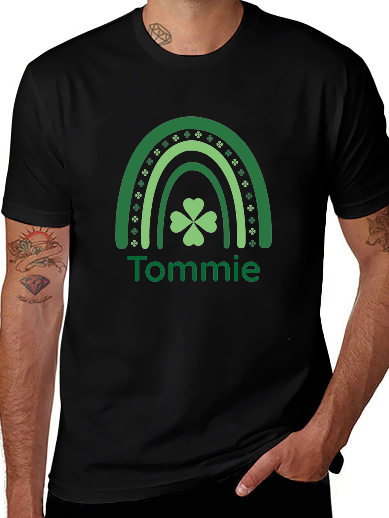 Tommie Shamrock Rainbow Graphic Tee
