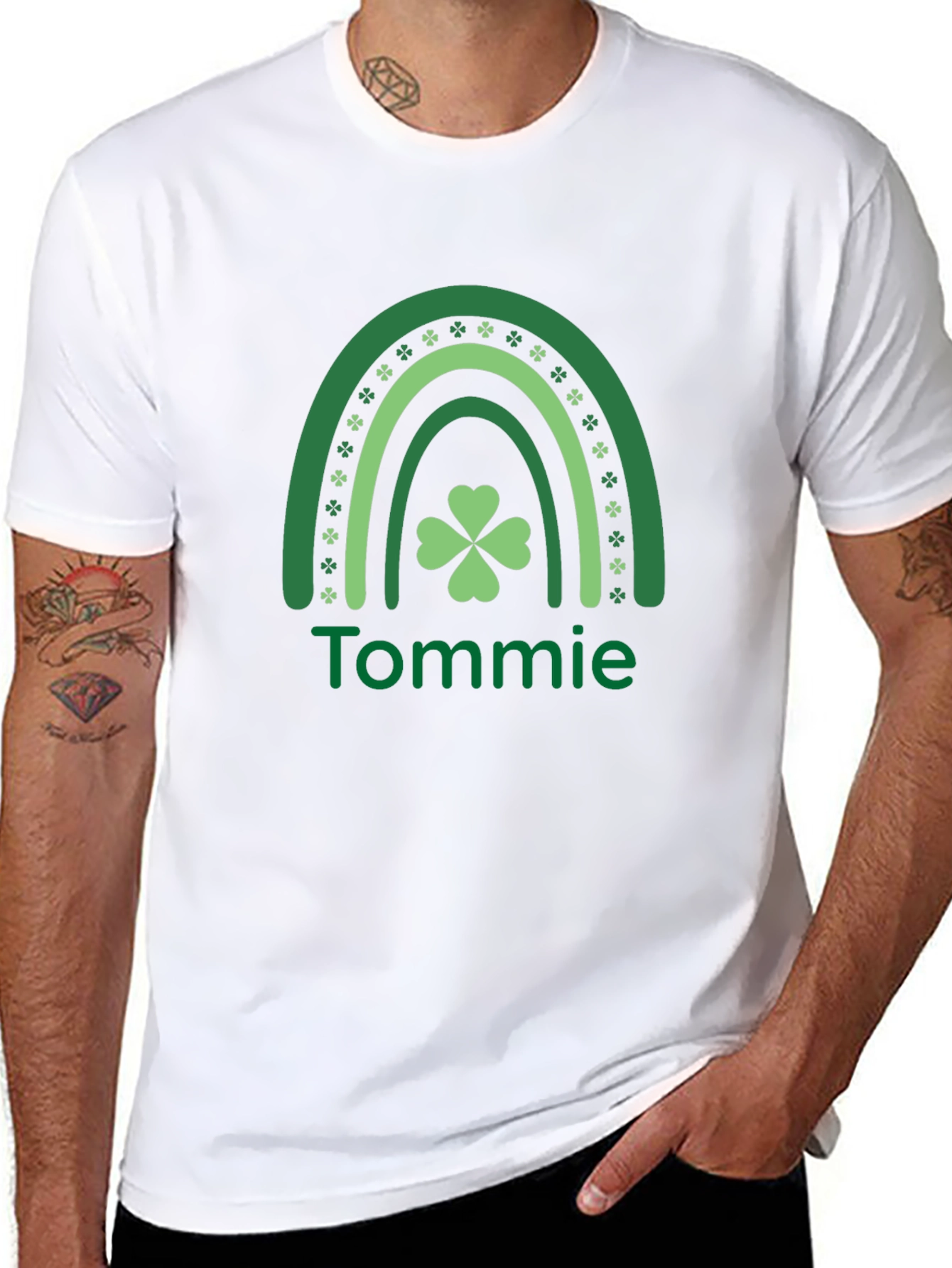 Tommie Shamrock Rainbow Graphic Tee