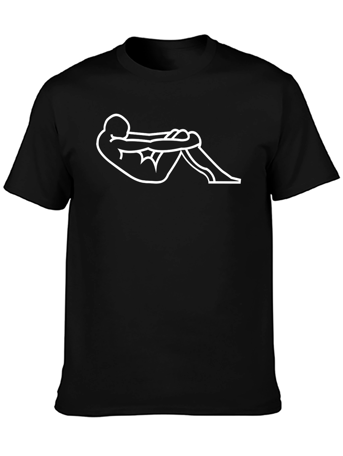 Relaxed Pose Graphic Tee - Black Casual Comfort
