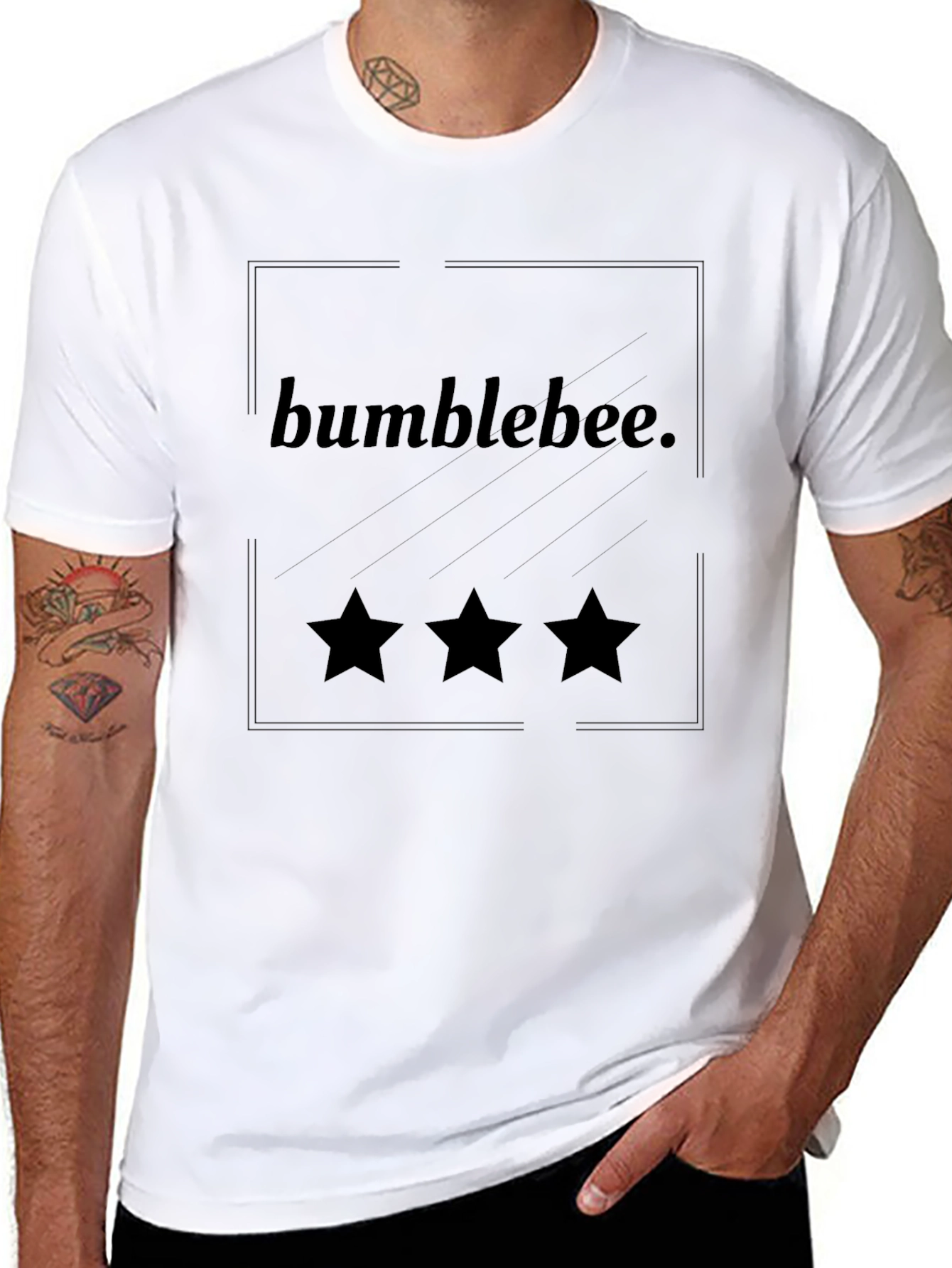 Bumblebee Star Graphic Black T-Shirt