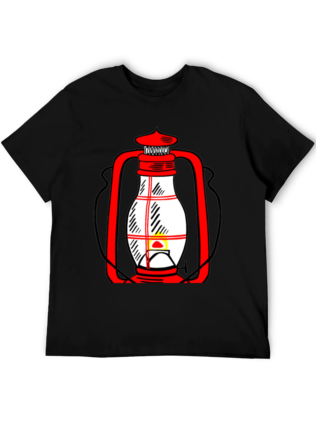 Lantern Graphic T-Shirt - Unique Black Tee