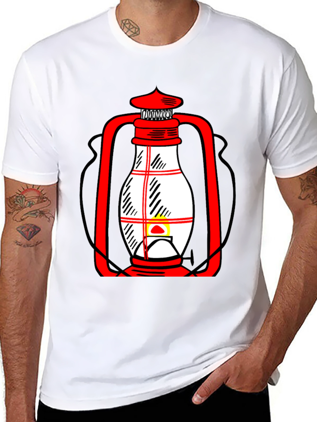 Lantern Graphic T-Shirt - Unique Black Tee
