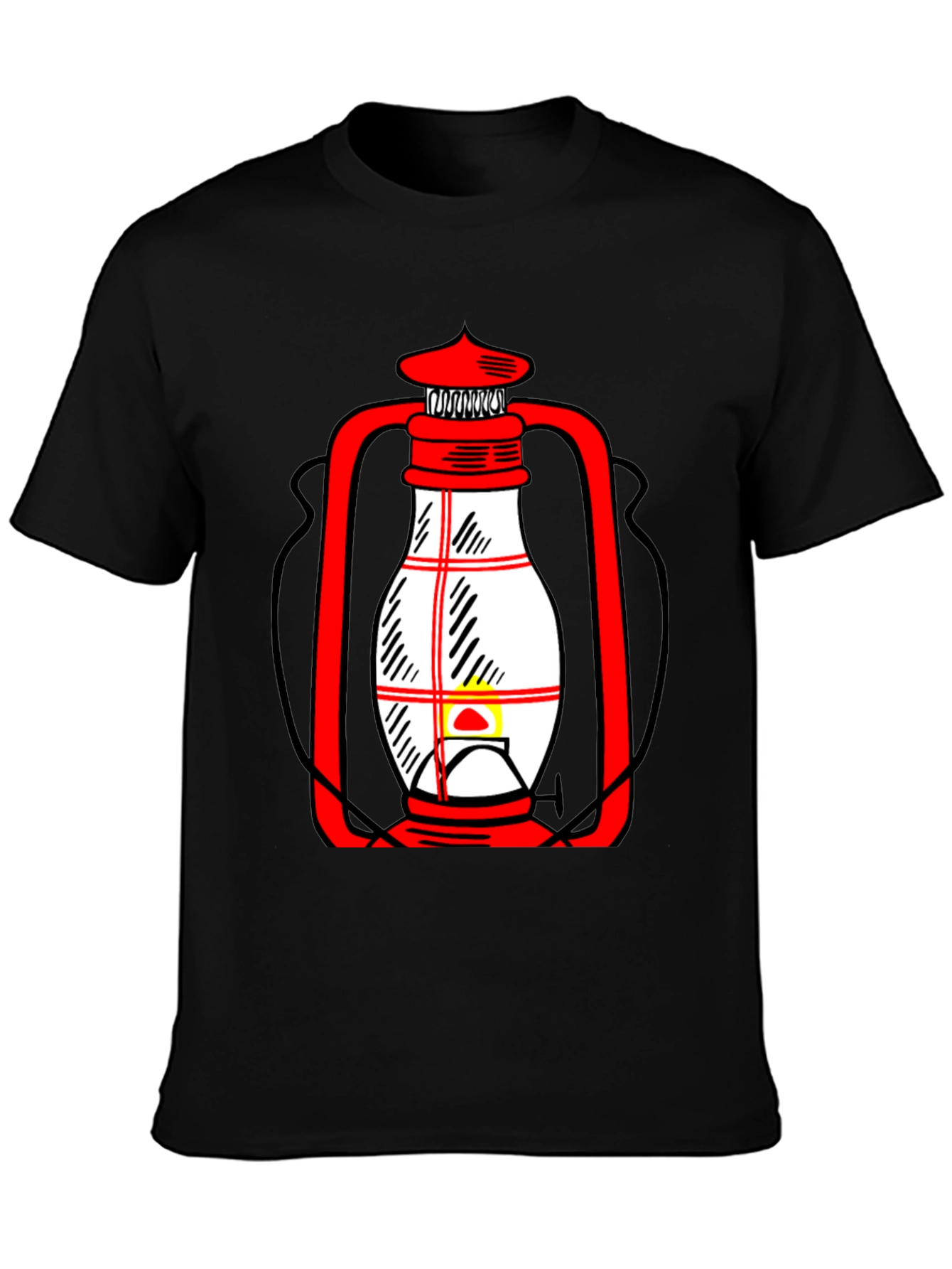 Lantern Graphic T-Shirt - Unique Black Tee
