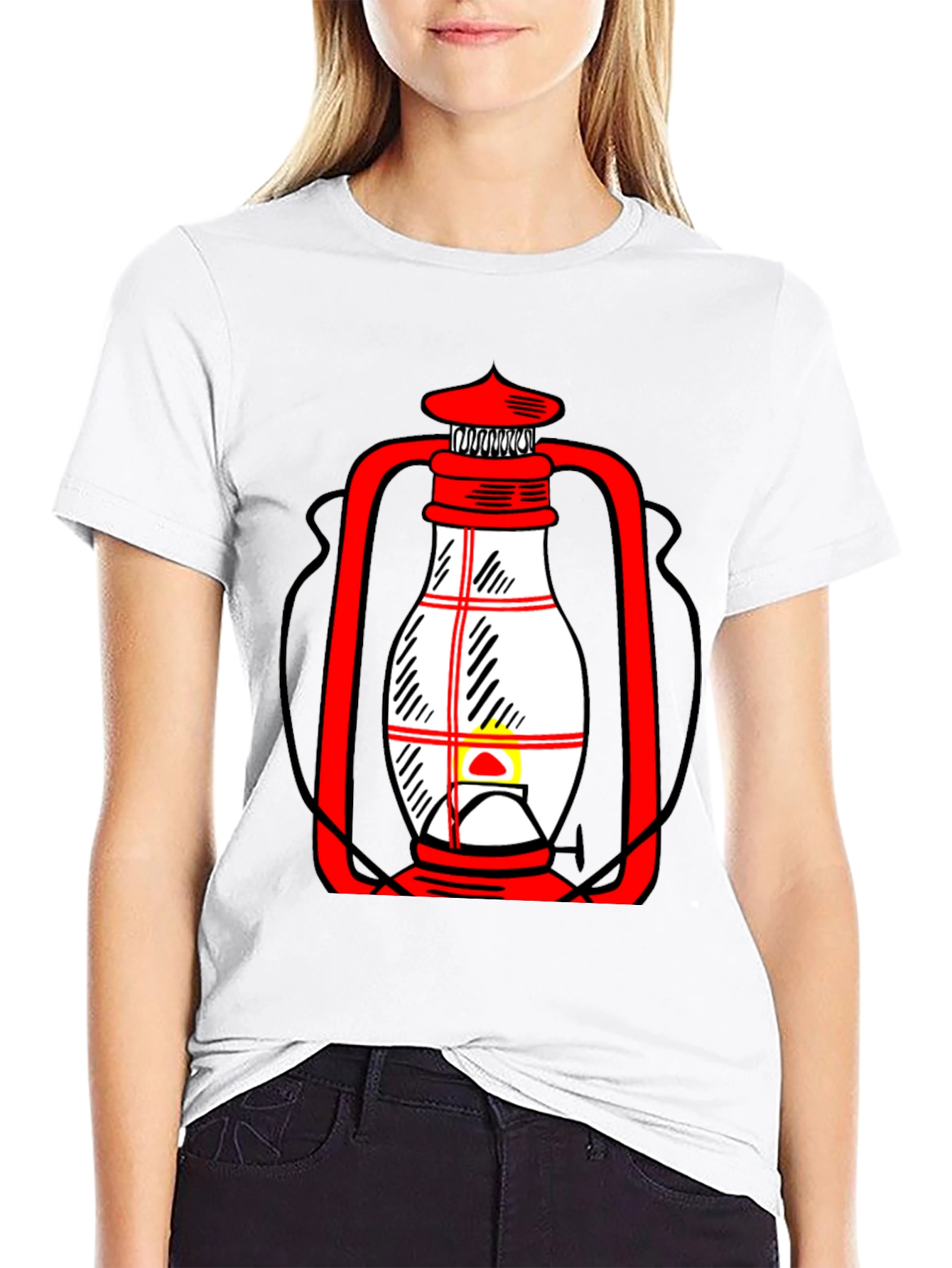 Lantern Graphic T-Shirt - Unique Black Tee