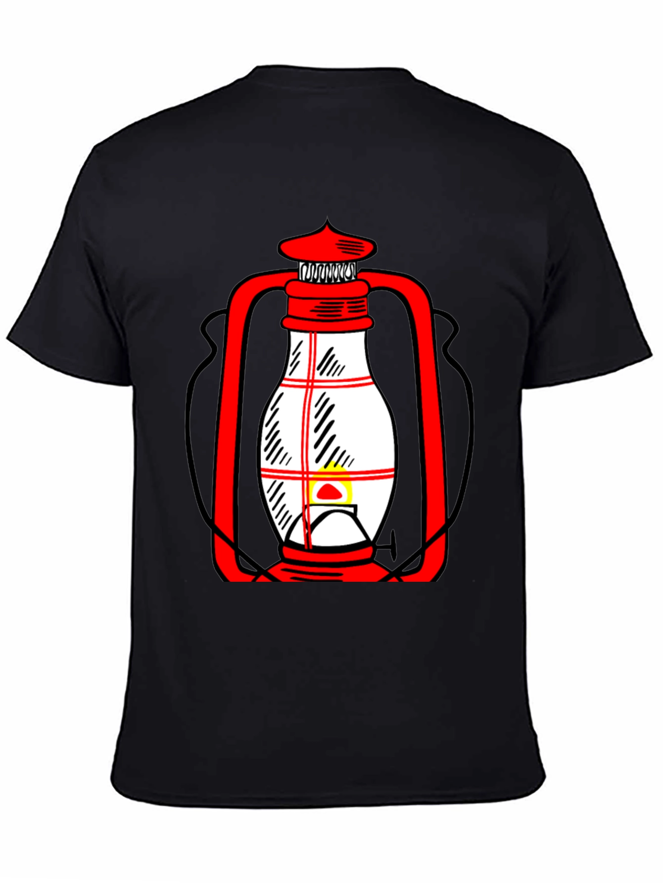 Lantern Graphic T-Shirt - Unique Black Tee