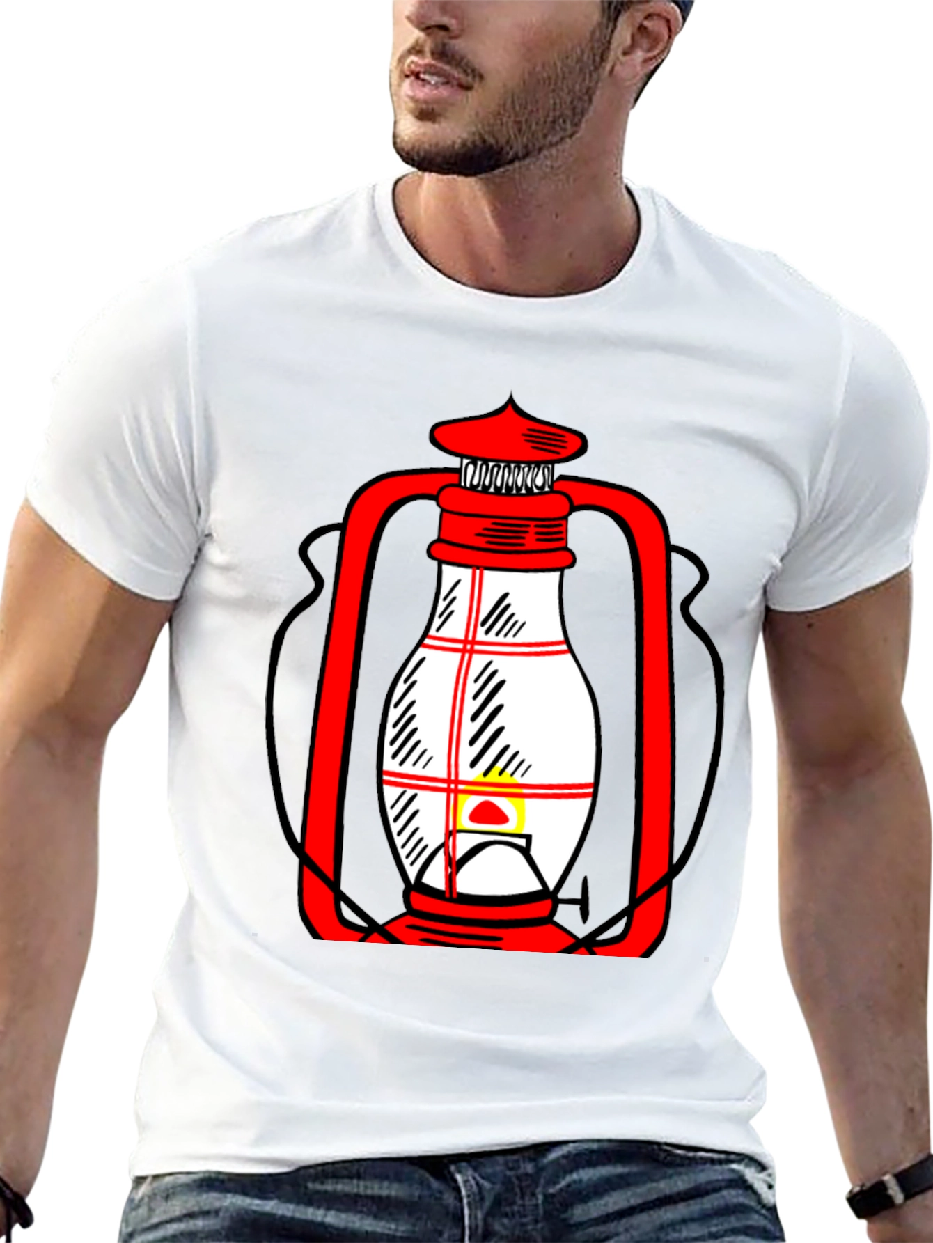 Lantern Graphic T-Shirt - Unique Black Tee