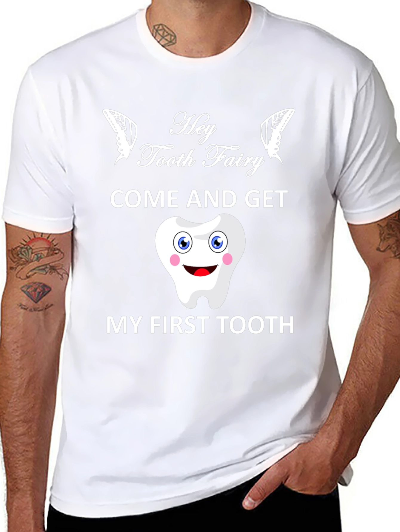 Hey Tooth Fairy T-Shirt - Cute First Tooth Design